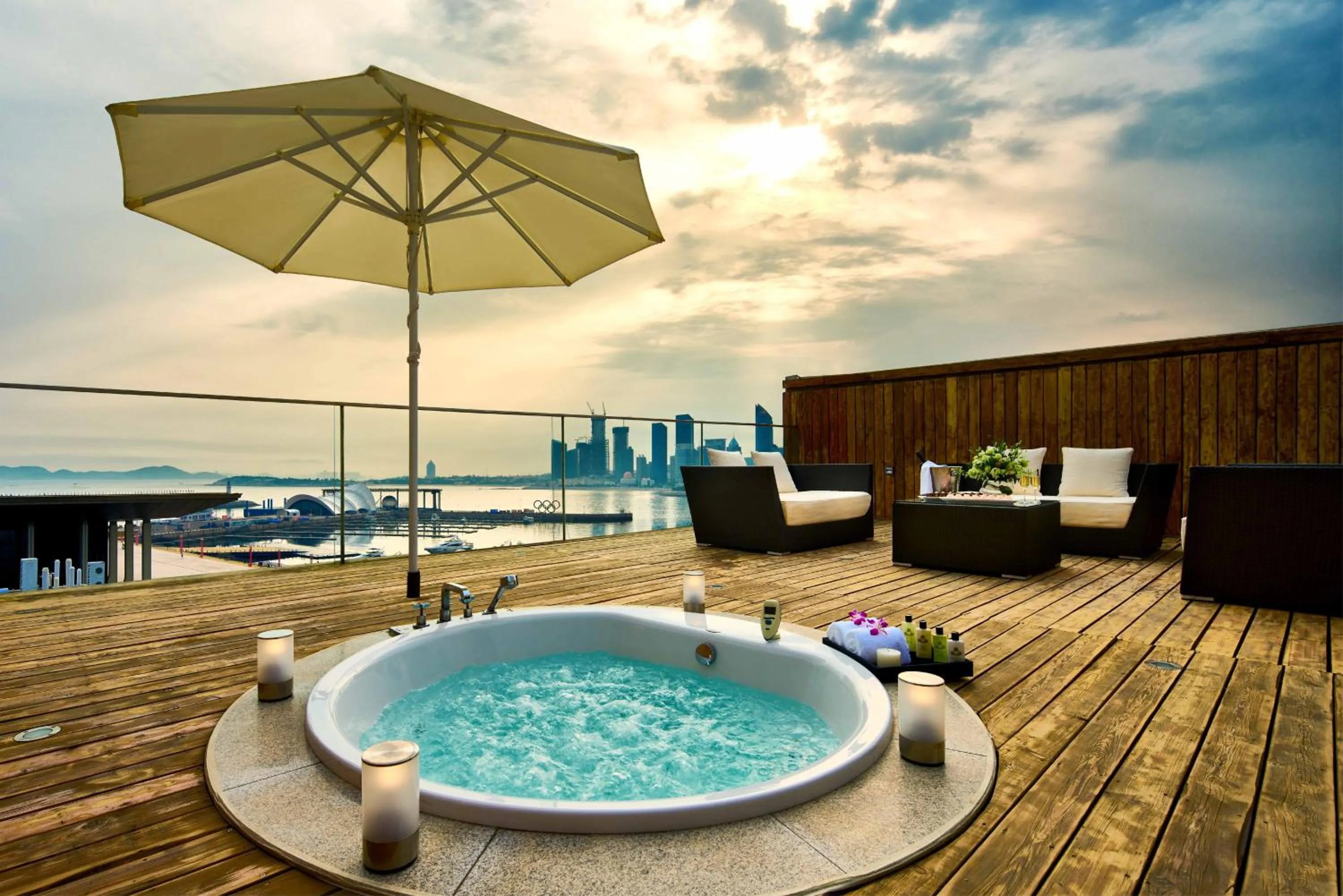 Bedroom in InterContinental Qingdao by IHG l Inside the Olympic Sailing Center l May Fourth Square