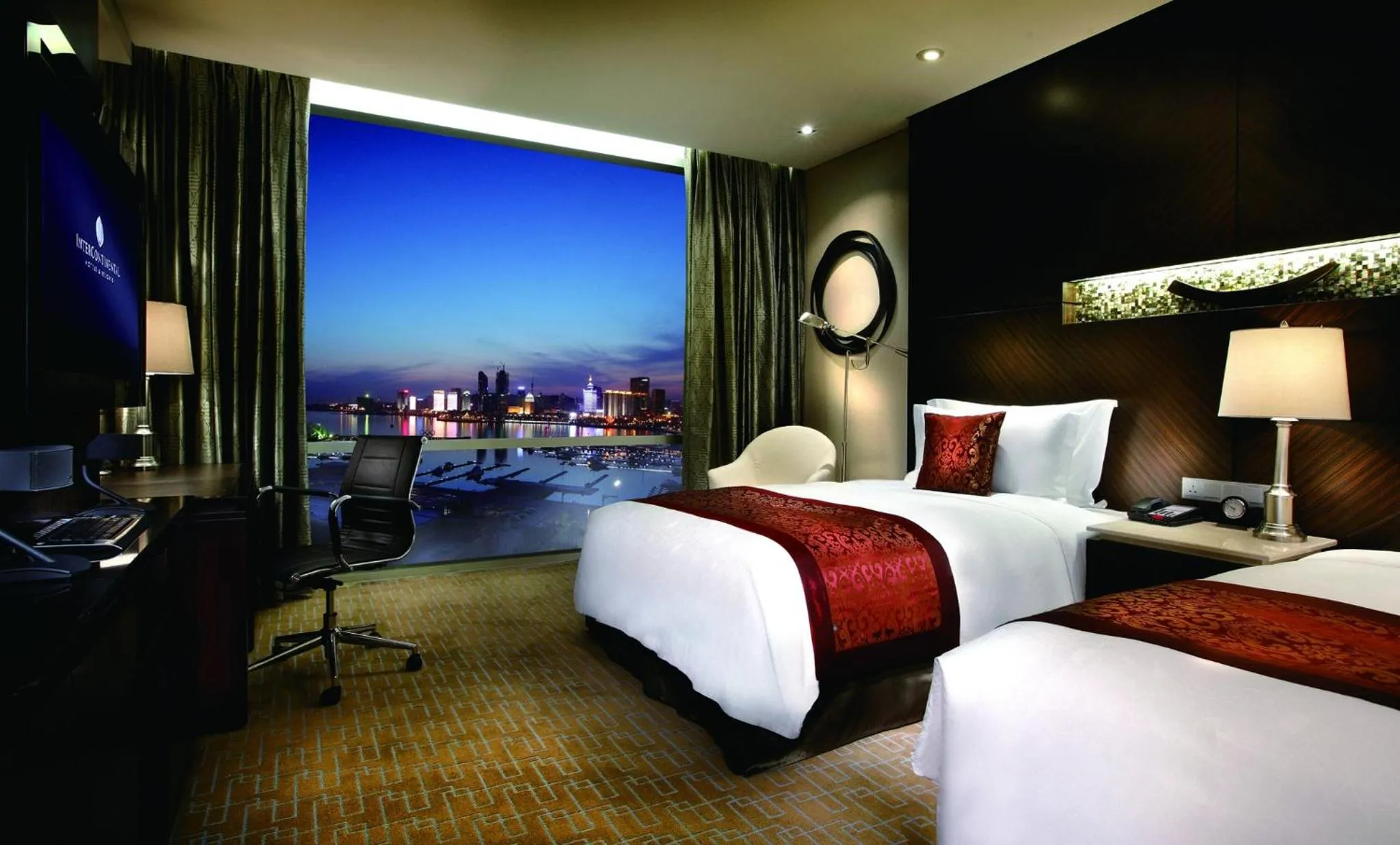 Photo of the whole room, Bed in InterContinental Qingdao by IHG l Inside the Olympic Sailing Center l May Fourth Square