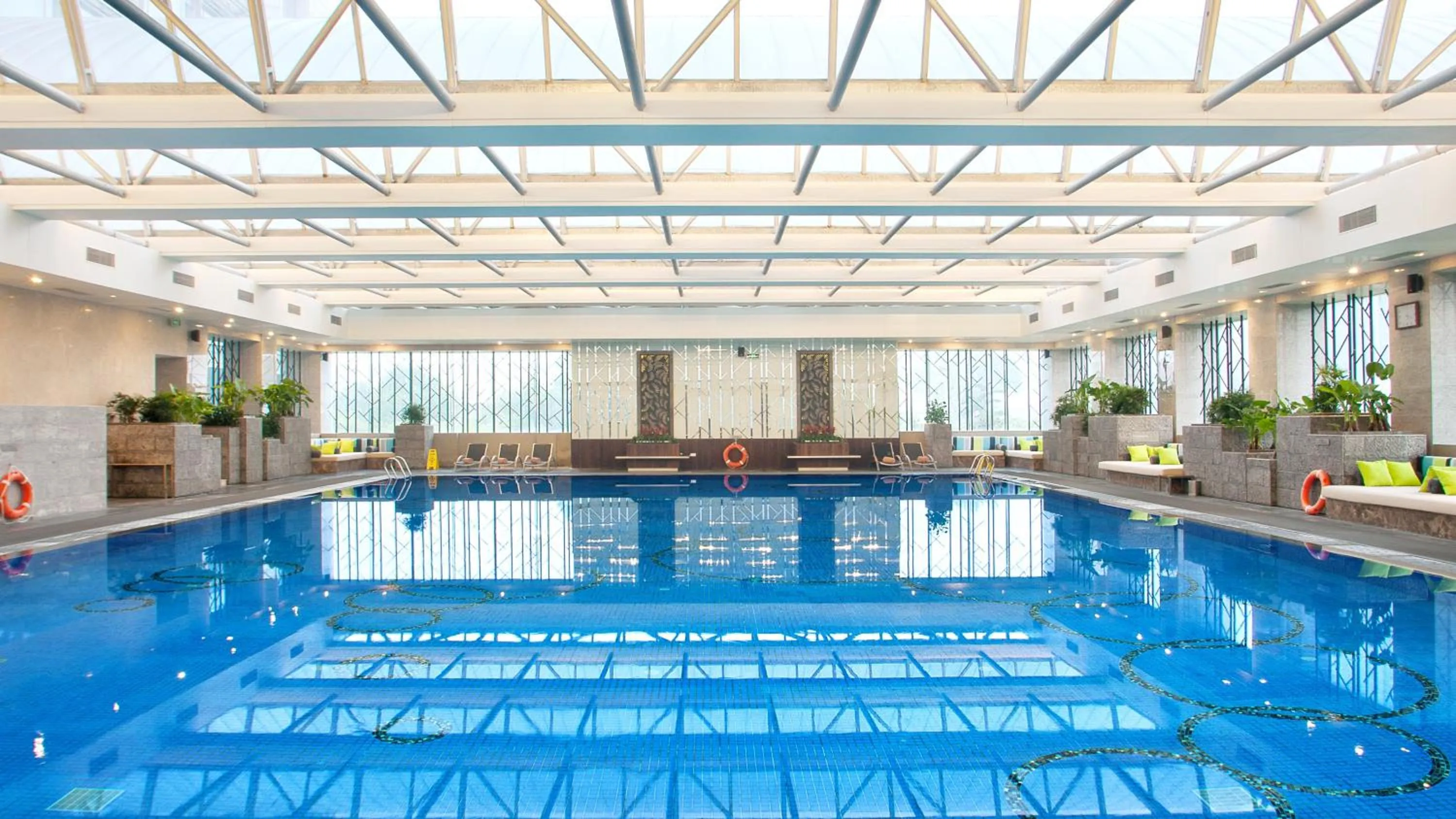 Swimming pool in InterContinental Qingdao by IHG l Inside the Olympic Sailing Center l May Fourth Square