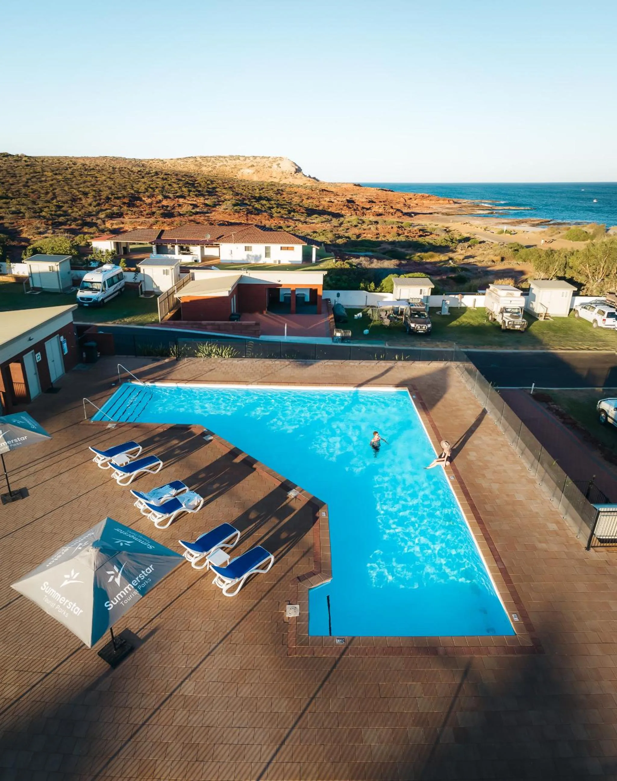Swimming pool in Kalbarri Red Bluff Tourist Park