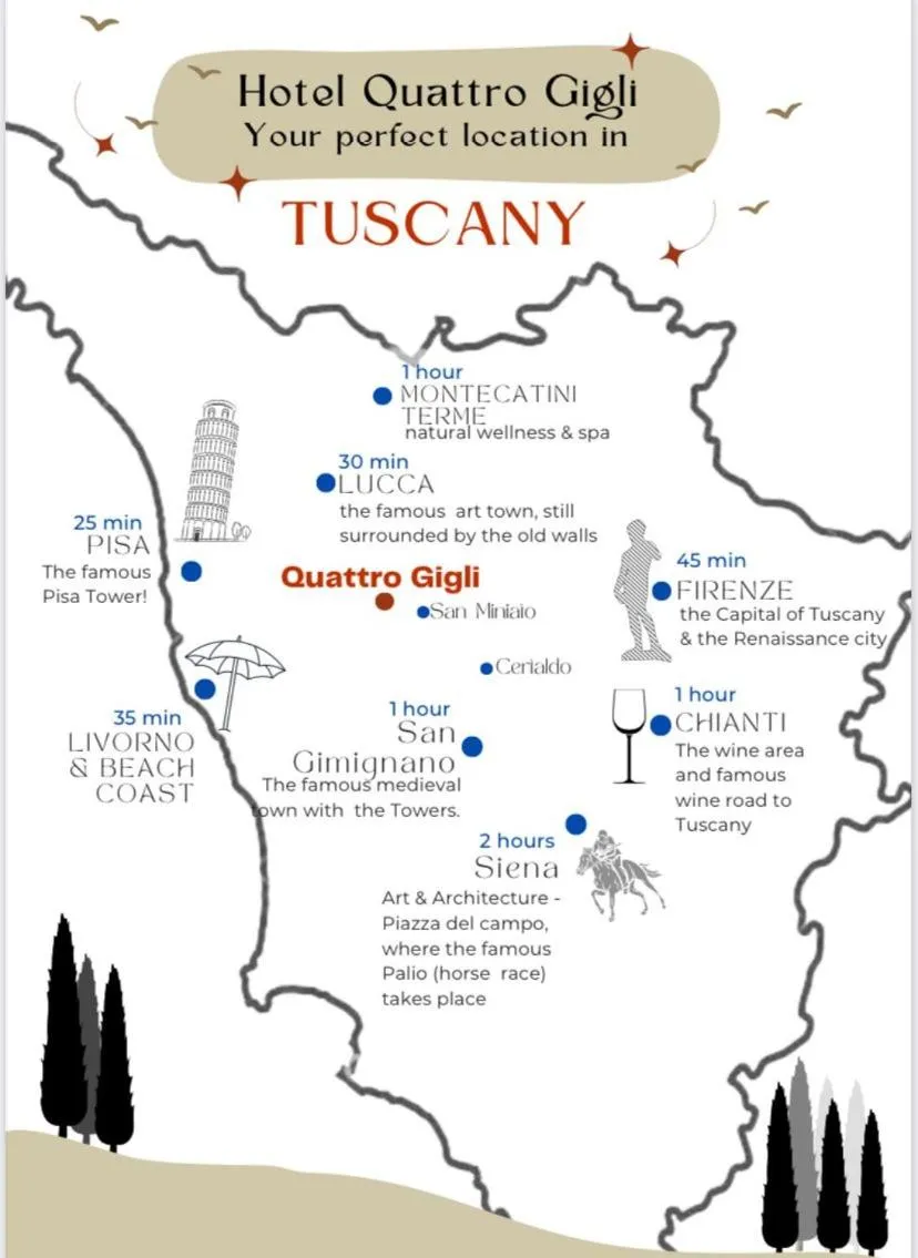 Location in Quattro Gigli Hotel