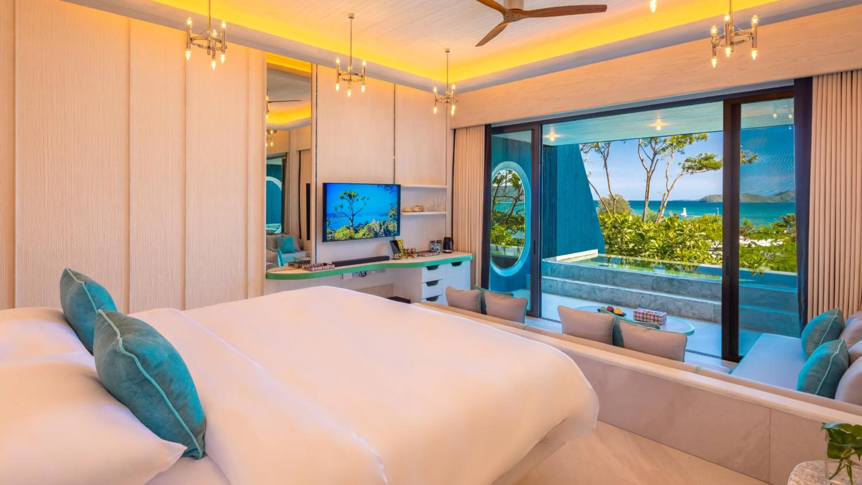 Bed in Sri Panwa Phuket Luxury Pool Villa Hotel - SHA Plus