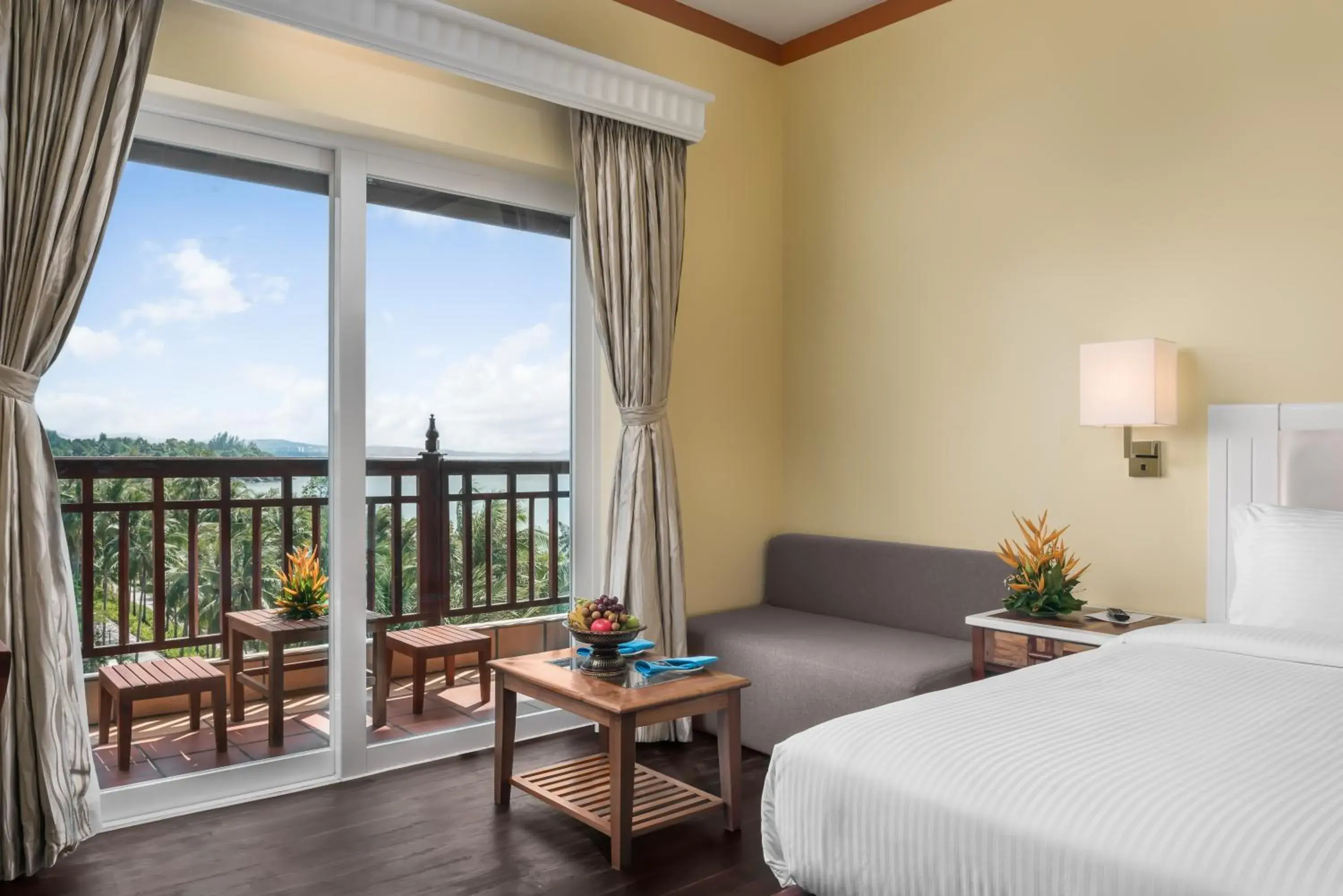 Balcony/Terrace, Bed in Sokha Beach Resort Balcony/Terrace, Bed in Sokha Beach Resort