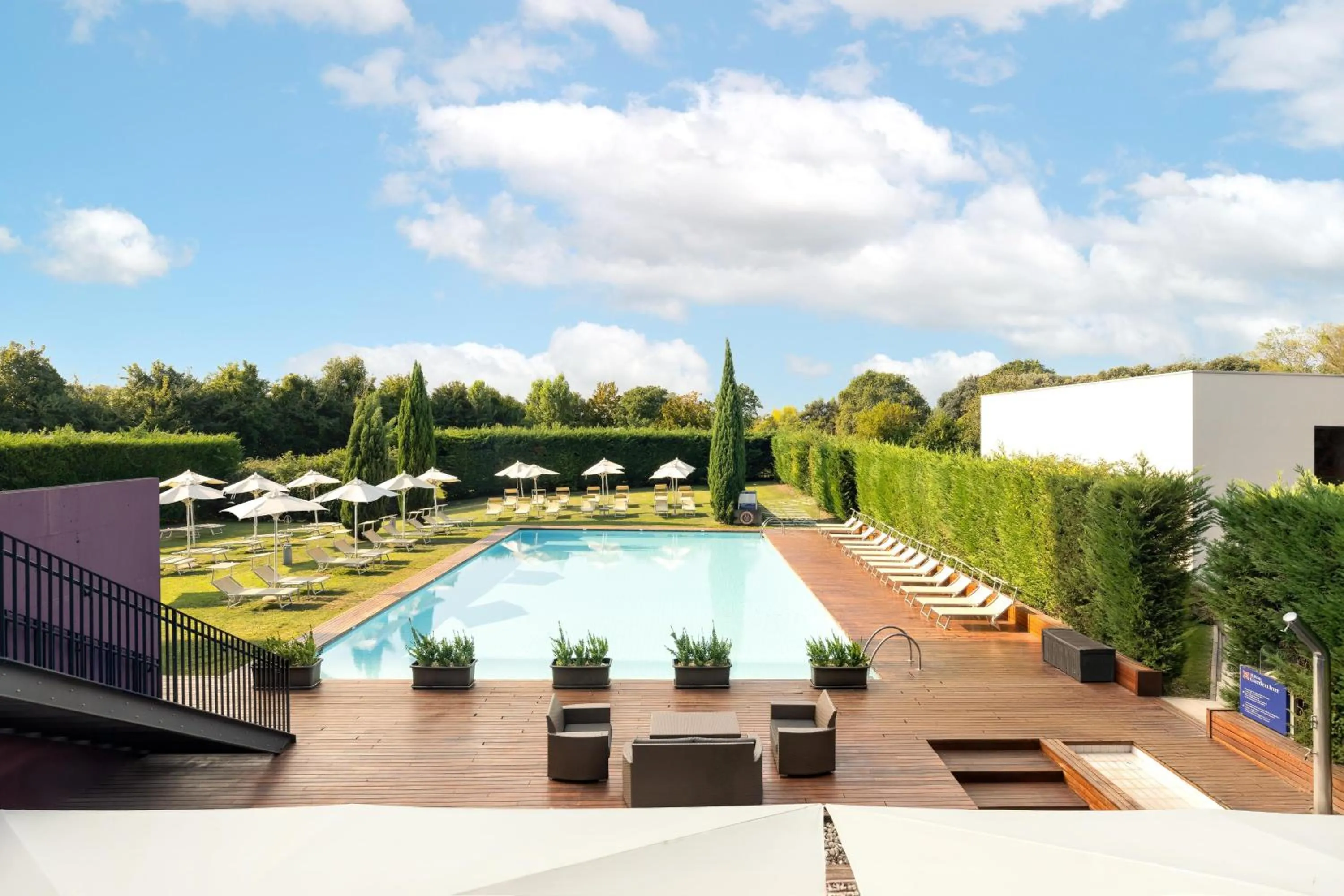 Pool view in Hilton Garden Inn Venice Mestre