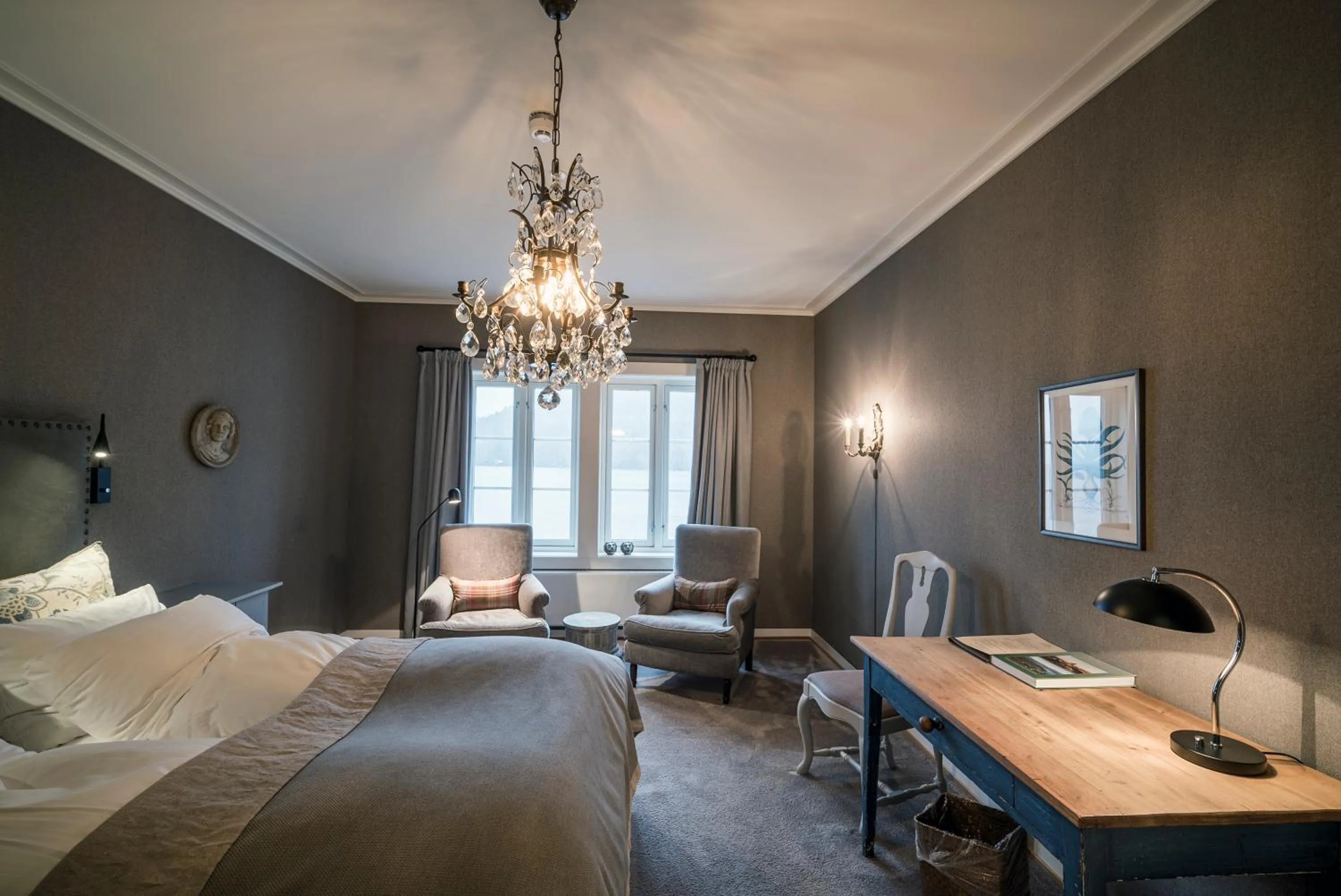 Photo of the whole room, Bed in Angvik Gamle Handelssted - by Classic Norway Hotels