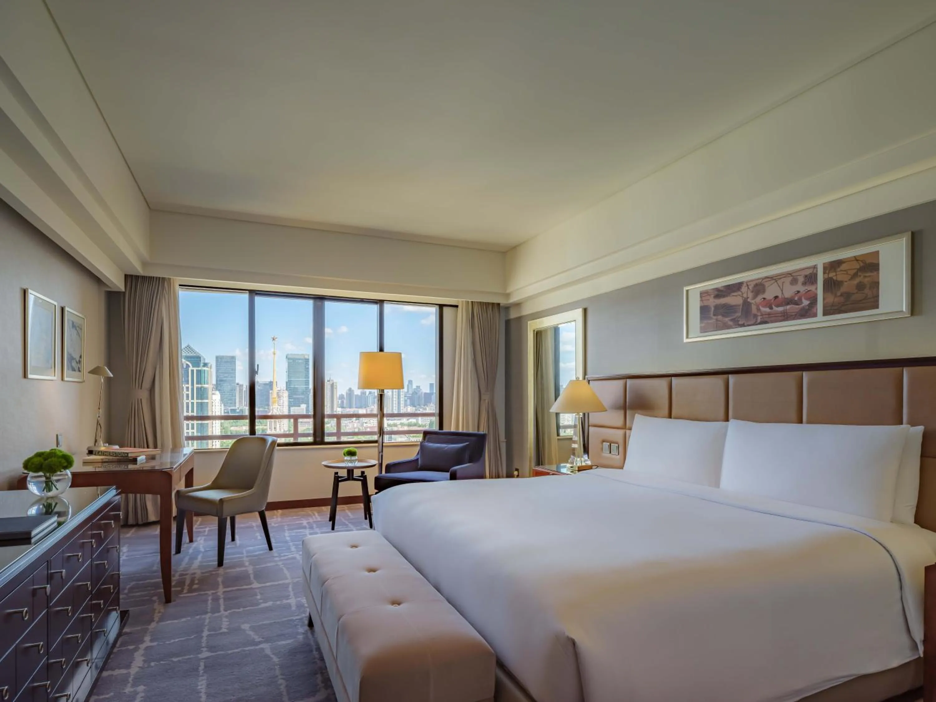 Bed in The Portman Ritz-Carlton Shanghai - Prime Shanghai hub for elite travelers