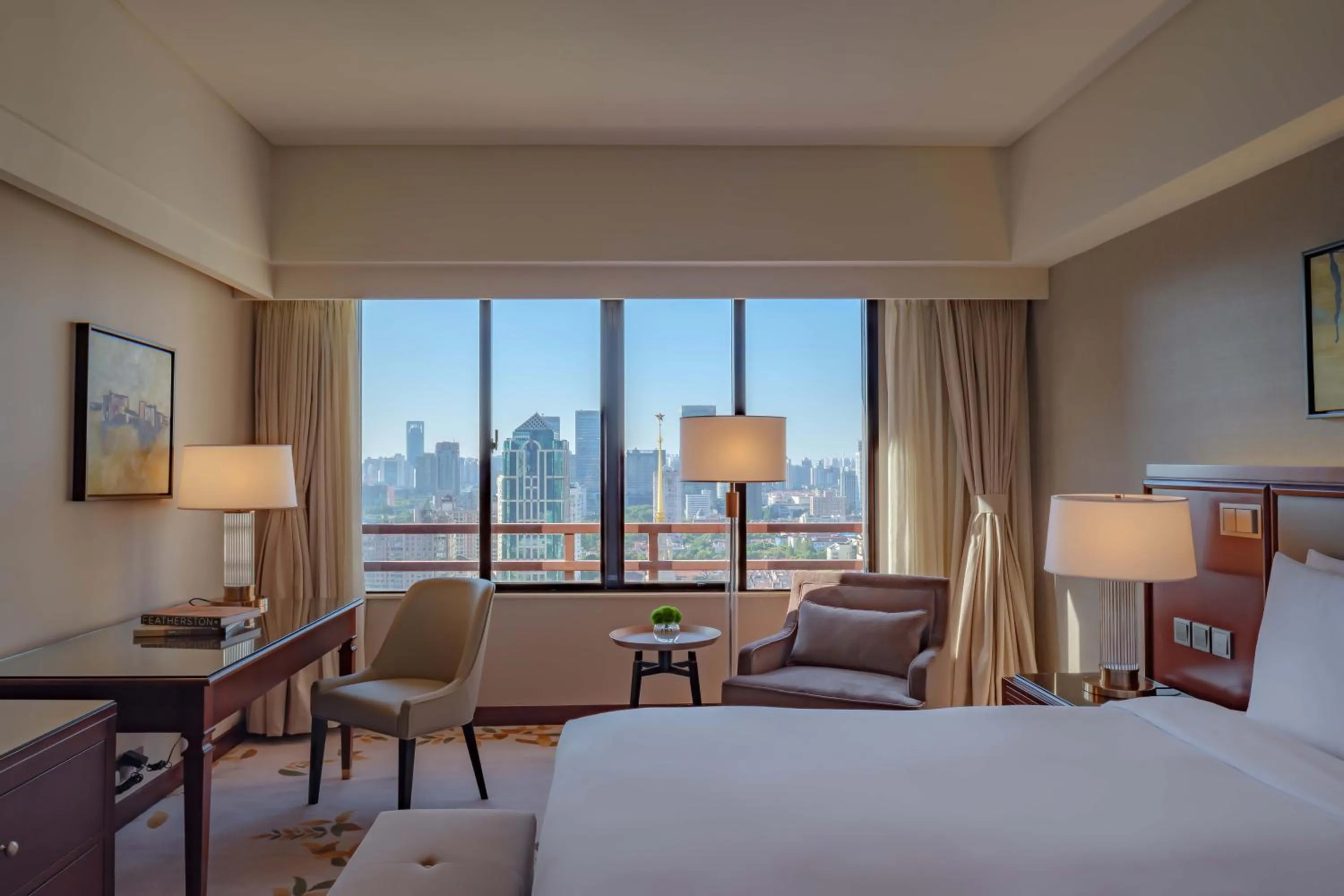 Bed in The Portman Ritz-Carlton Shanghai - Prime Shanghai hub for elite travelers