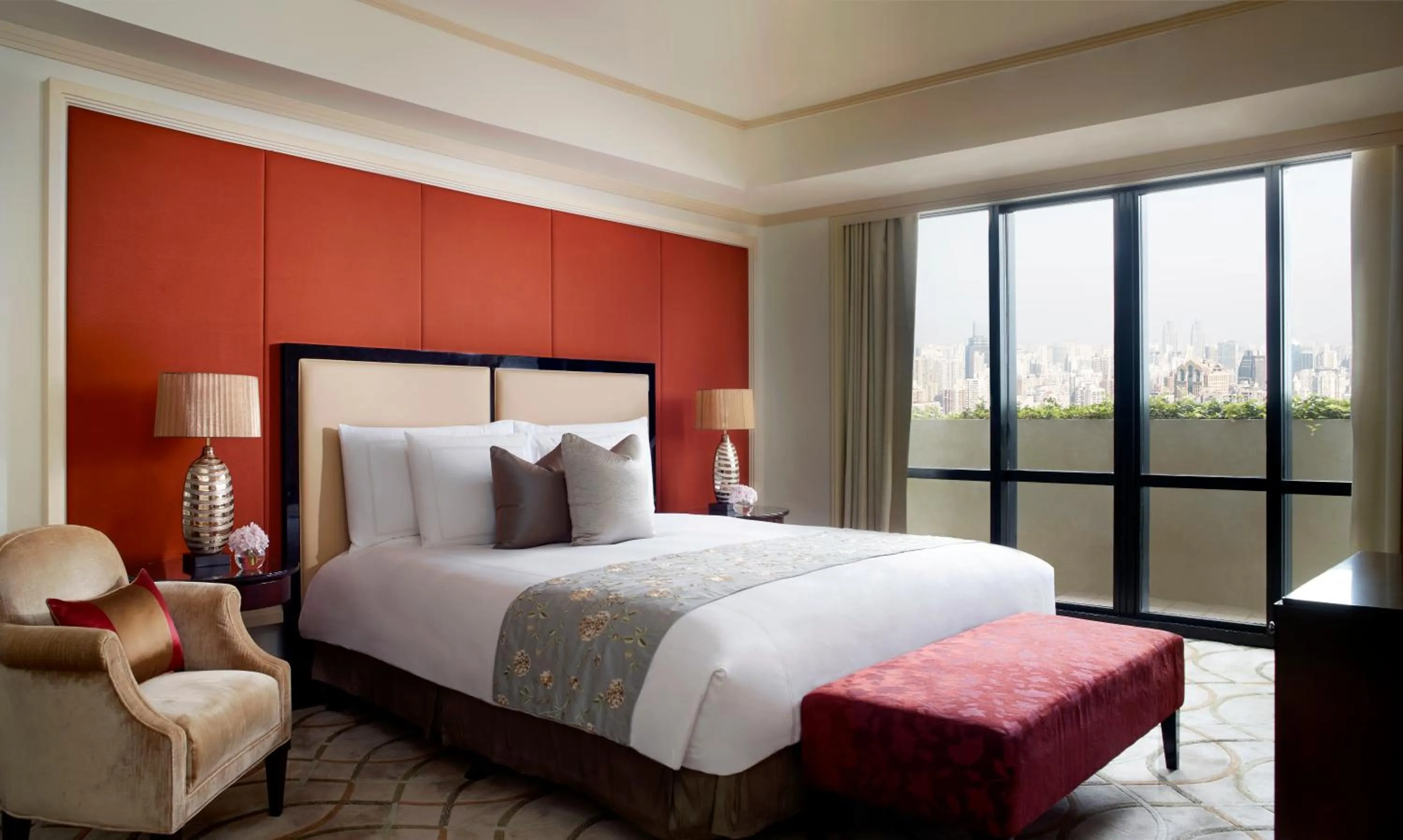 Bedroom, Bed in The Portman Ritz-Carlton Shanghai - Prime Shanghai hub for elite travelers