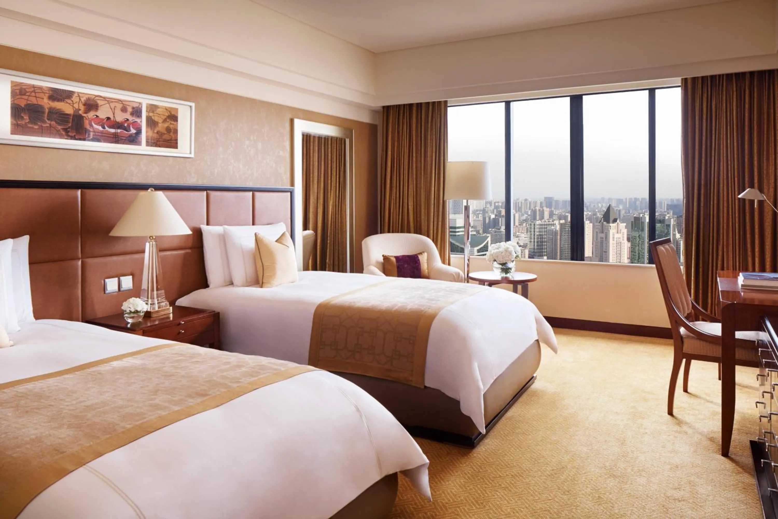 Bedroom, Bed in The Portman Ritz-Carlton Shanghai - Prime Shanghai hub for elite travelers