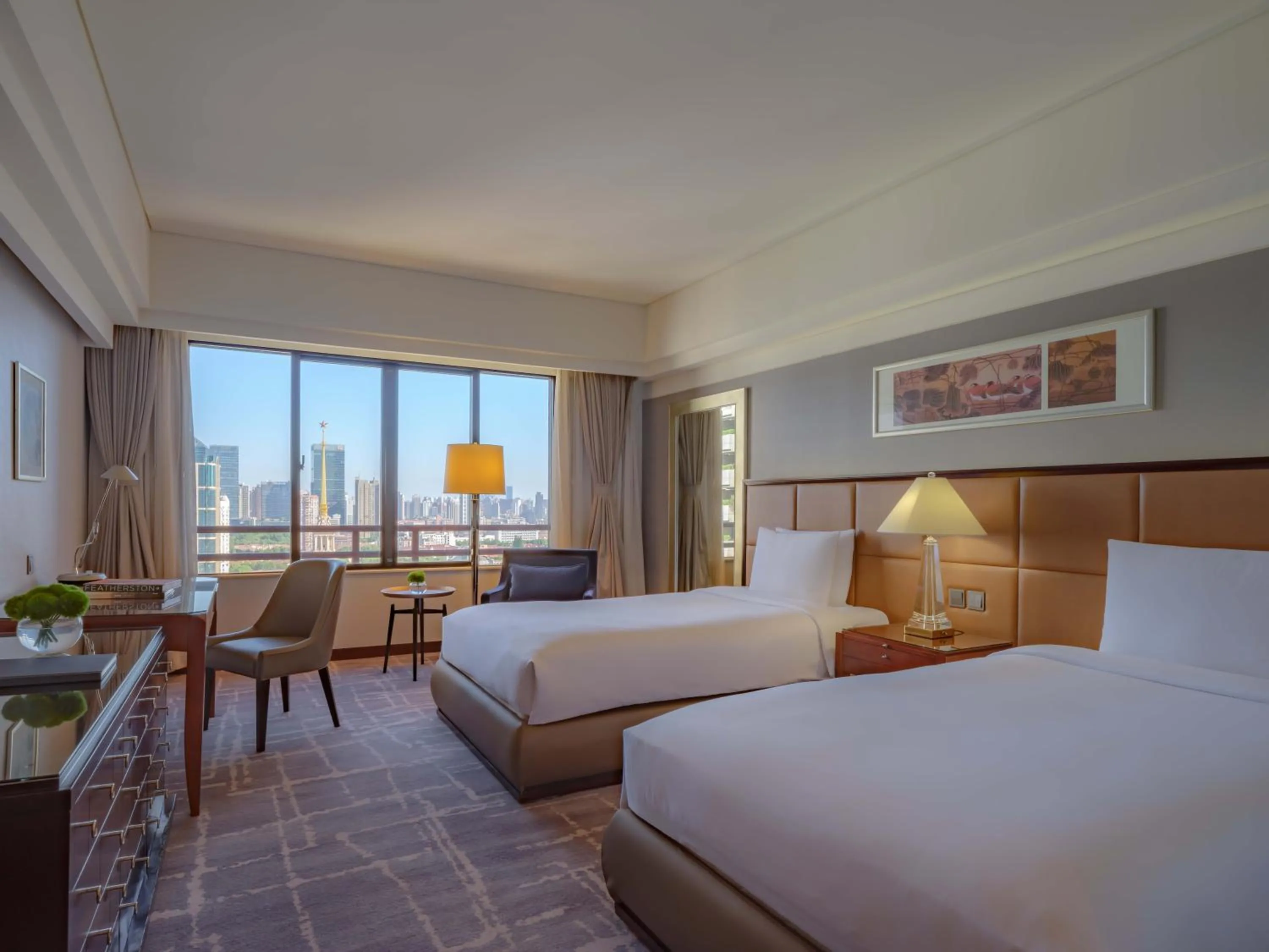Bed in The Portman Ritz-Carlton Shanghai - Prime Shanghai hub for elite travelers
