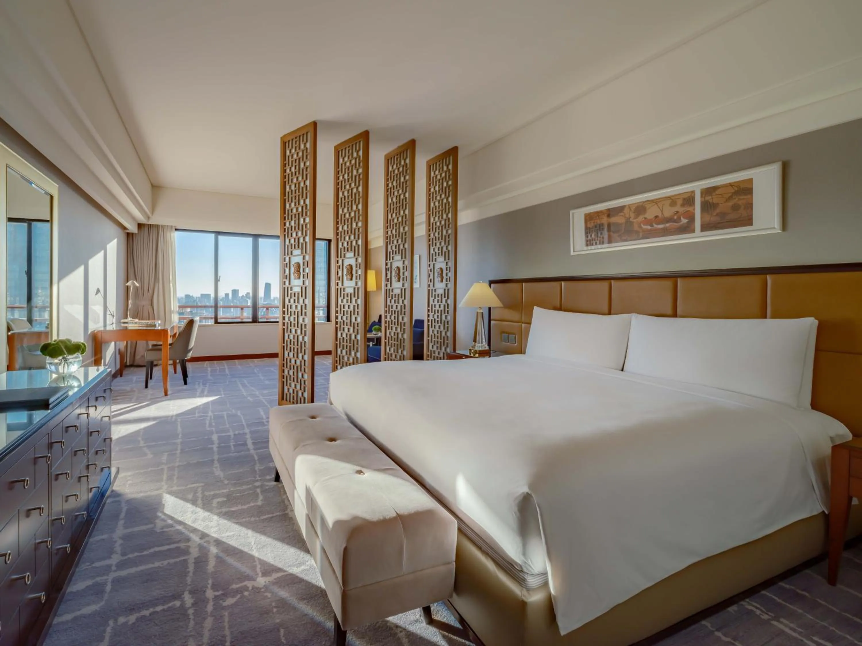 Bedroom, Bed in The Portman Ritz-Carlton Shanghai - Prime Shanghai hub for elite travelers