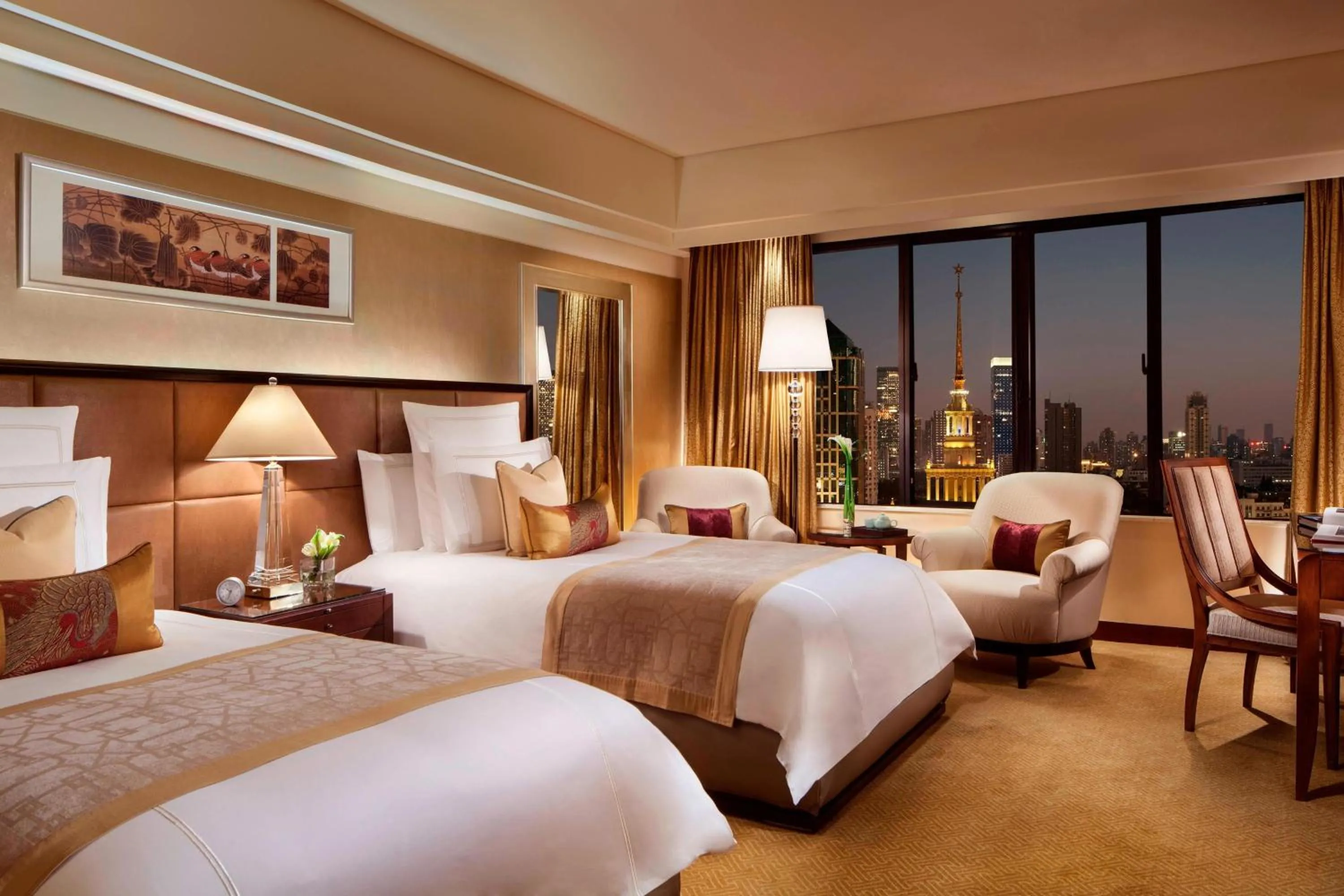 Photo of the whole room, Bed in The Portman Ritz-Carlton Shanghai - Prime Shanghai hub for elite travelers