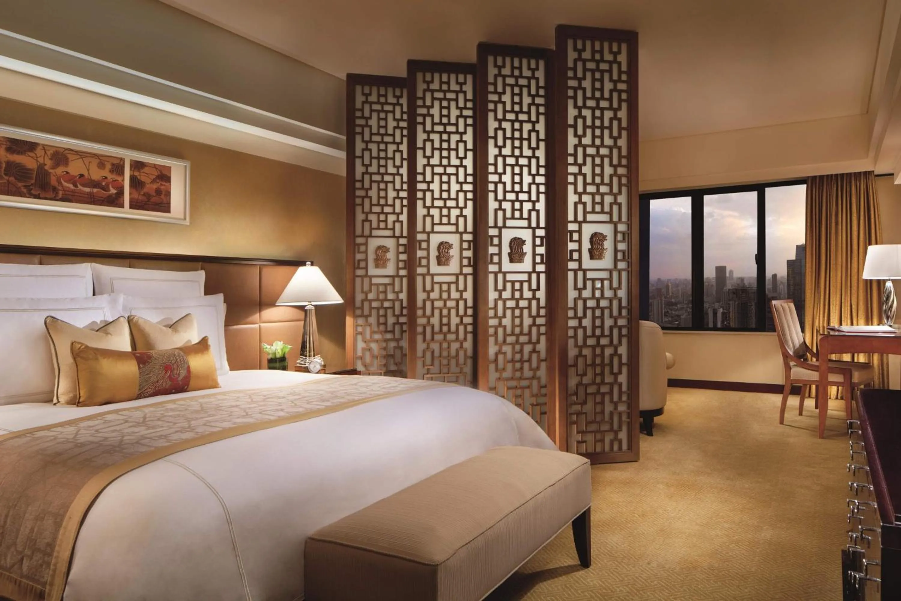 Bedroom, Bed in The Portman Ritz-Carlton Shanghai - Prime Shanghai hub for elite travelers