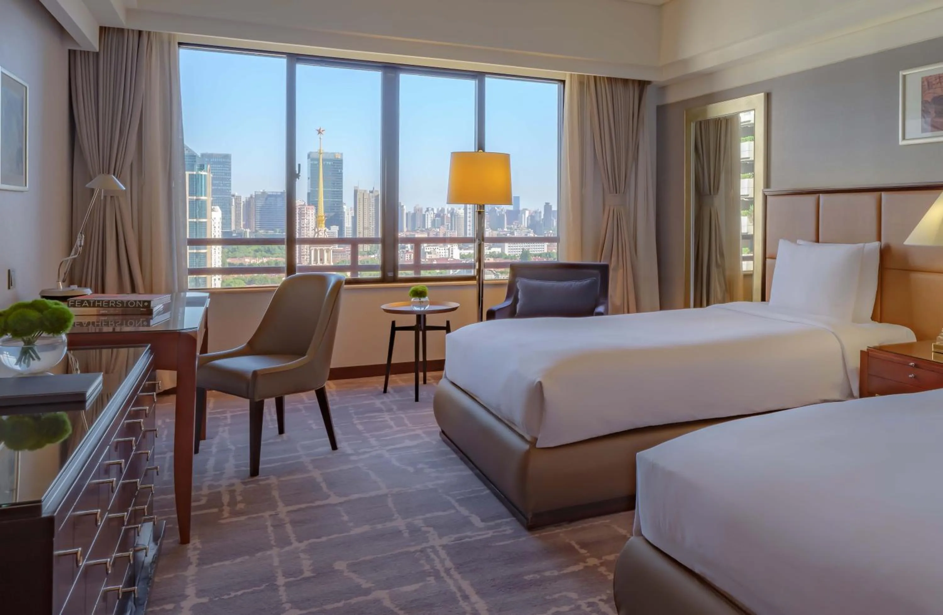 Bed in The Portman Ritz-Carlton Shanghai - Prime Shanghai hub for elite travelers
