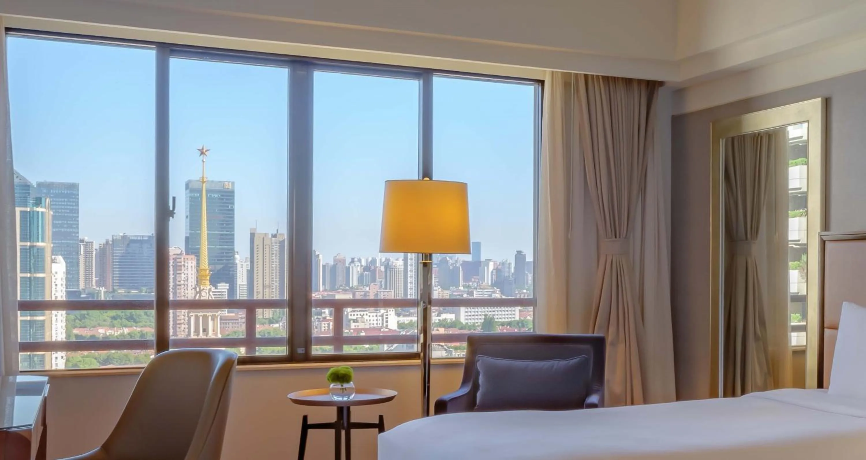 Bed in The Portman Ritz-Carlton Shanghai - Prime Shanghai hub for elite travelers