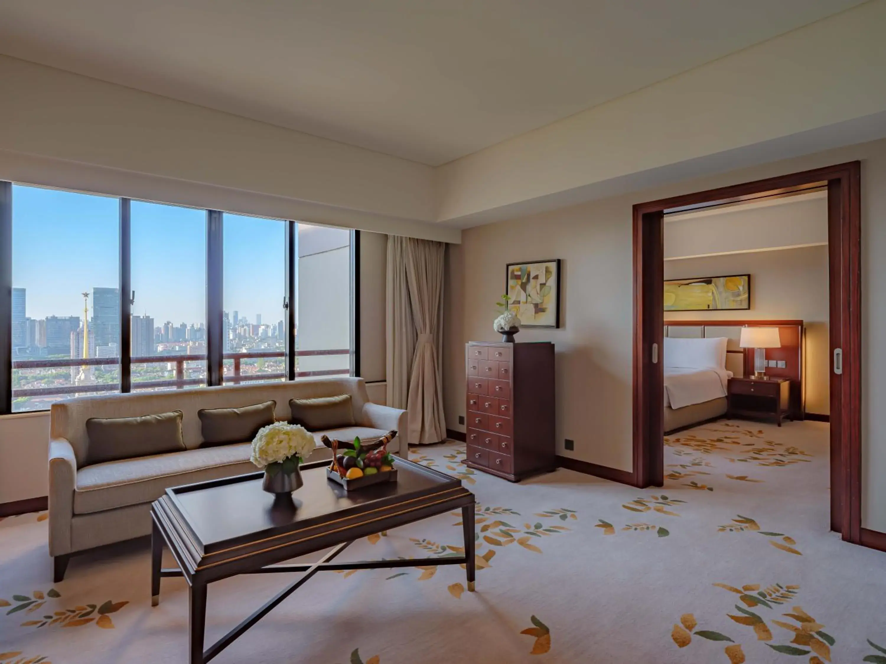 Club Premier Suite, Club level, 1 Bedroom Suite, 1 King in The Portman Ritz-Carlton Shanghai - Prime Shanghai hub for elite travelers Club Premier Suite, Club level, 1 Bedroom Suite, 1 King in The Portman Ritz-Carlton Shanghai - Prime Shanghai hub for elite travelers