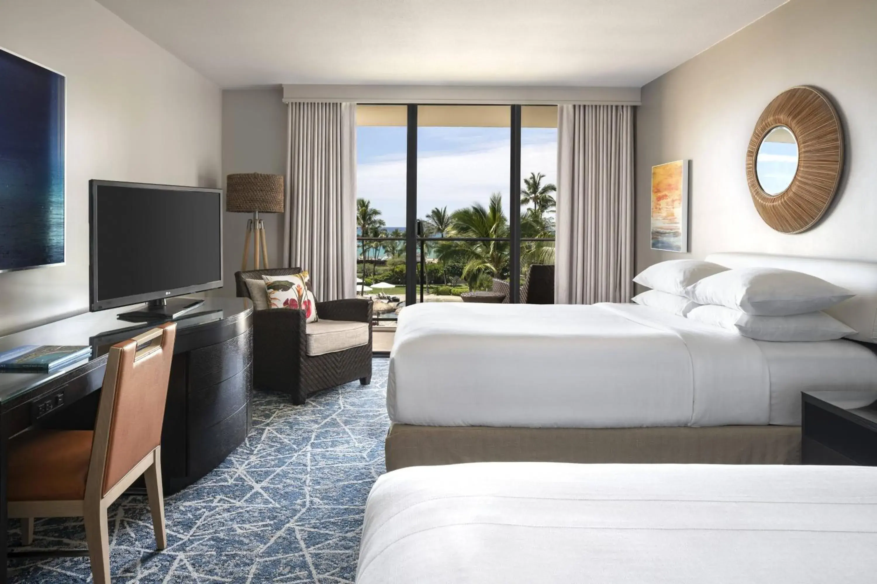 Oceanfront Double Room, Guest room, 2 Double, Oceanfront in Waikoloa Beach Marriott Resort & Spa Oceanfront Double Room, Guest room, 2 Double, Oceanfront in Waikoloa Beach Marriott Resort & Spa