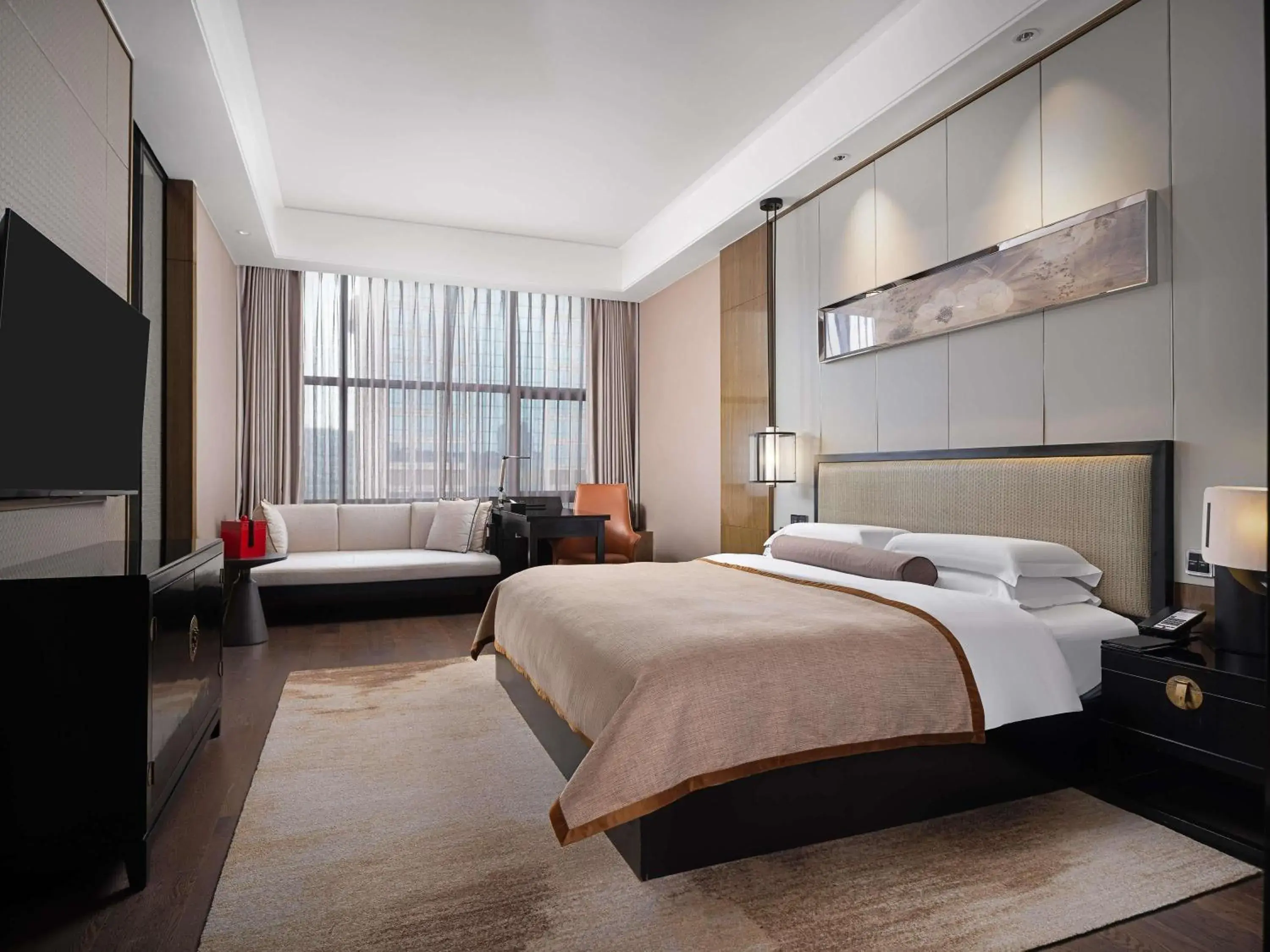 Bedroom, Bed in Pullman Shanghai Jing'an-Jing'an district, downtown railway station, traffic hub, easy to travel Shanghai Bedroom, Bed in Pullman Shanghai Jing'an-Jing'an district, downtown railway station, traffic hub, easy to travel Shanghai