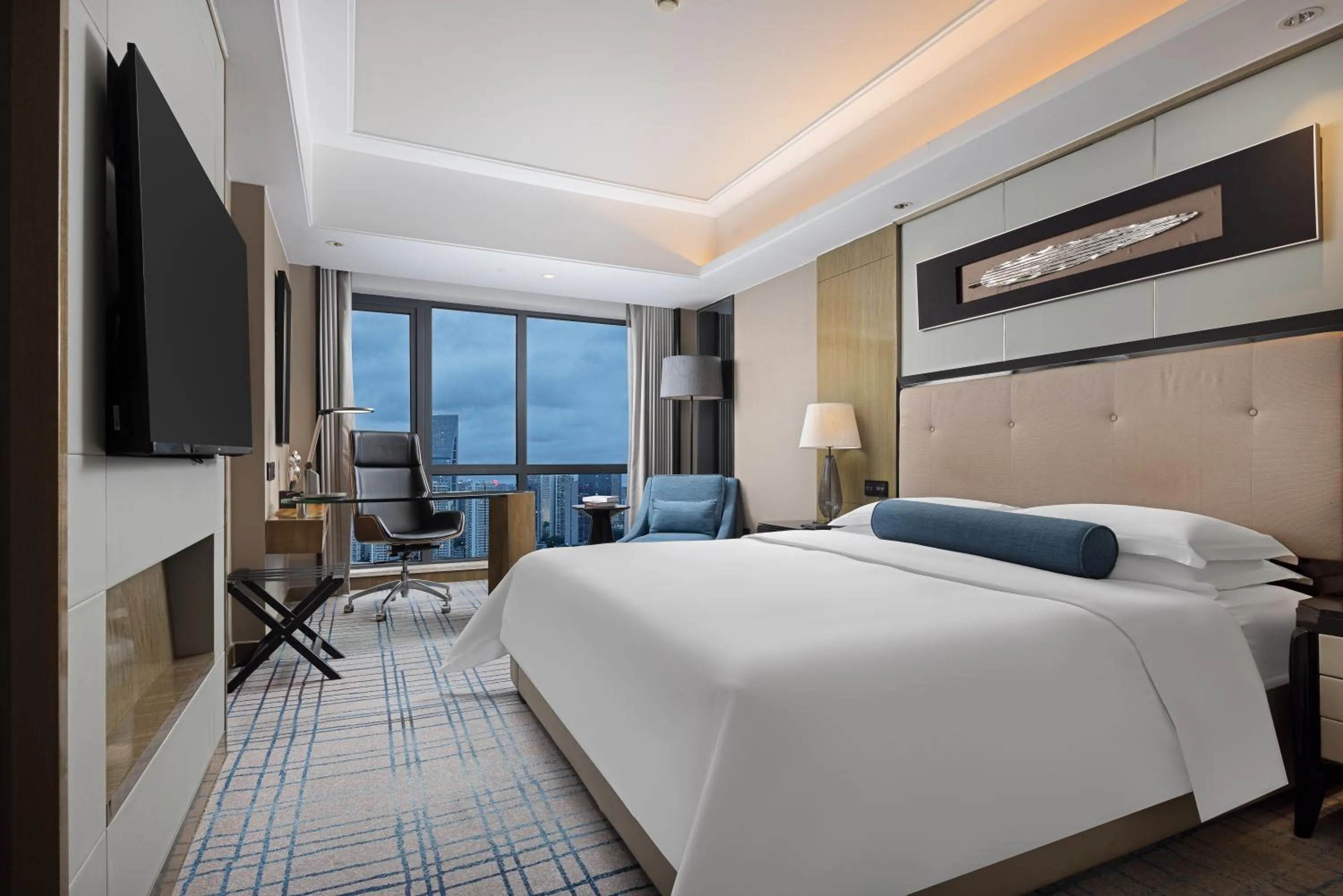 Coffee/tea facilities, Bed in Pullman Shanghai Jing'an-Jing'an district, downtown railway station, traffic hub, easy to travel Shanghai