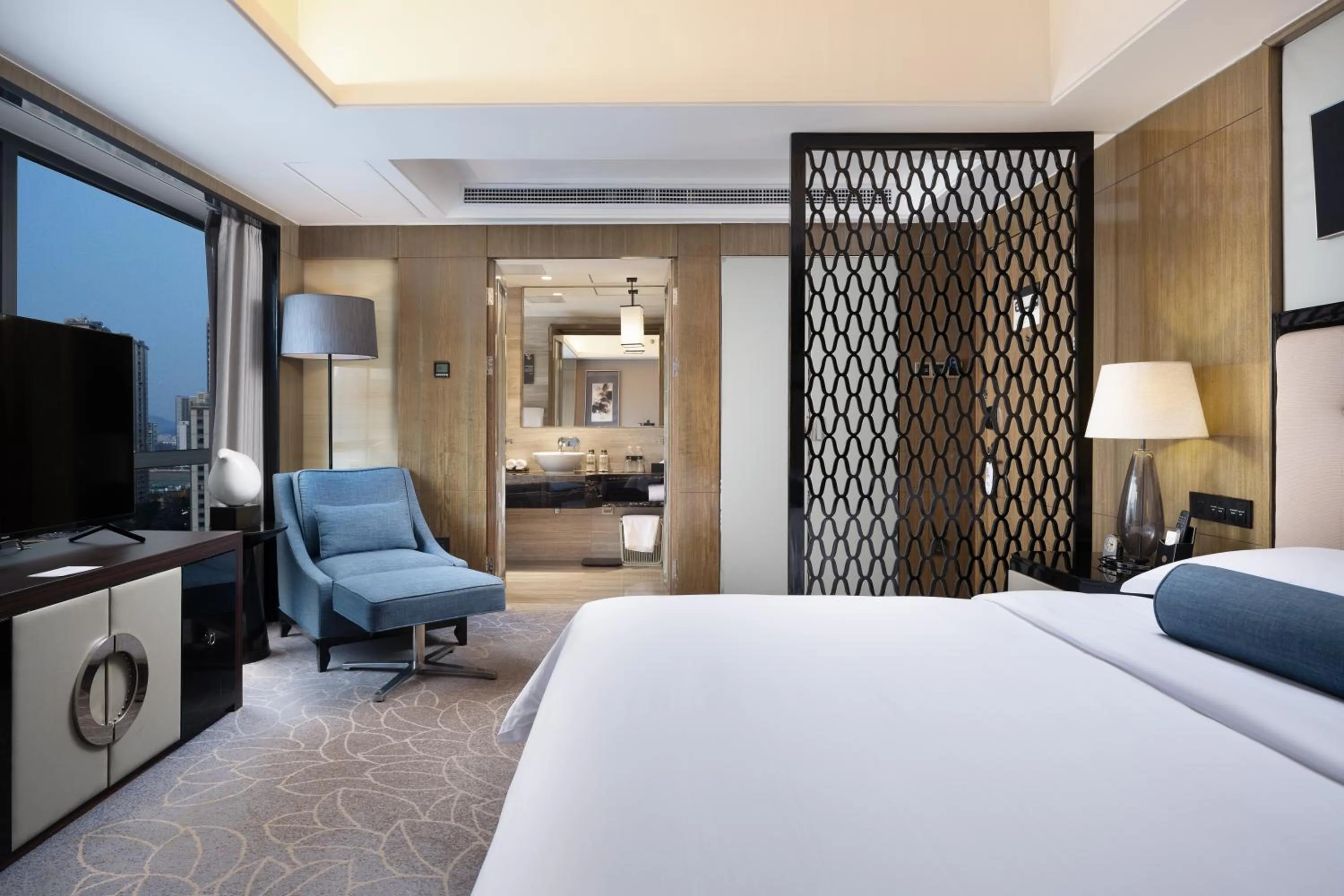 Bed in Pullman Shanghai Jing'an-Jing'an district, downtown railway station, traffic hub, easy to travel Shanghai