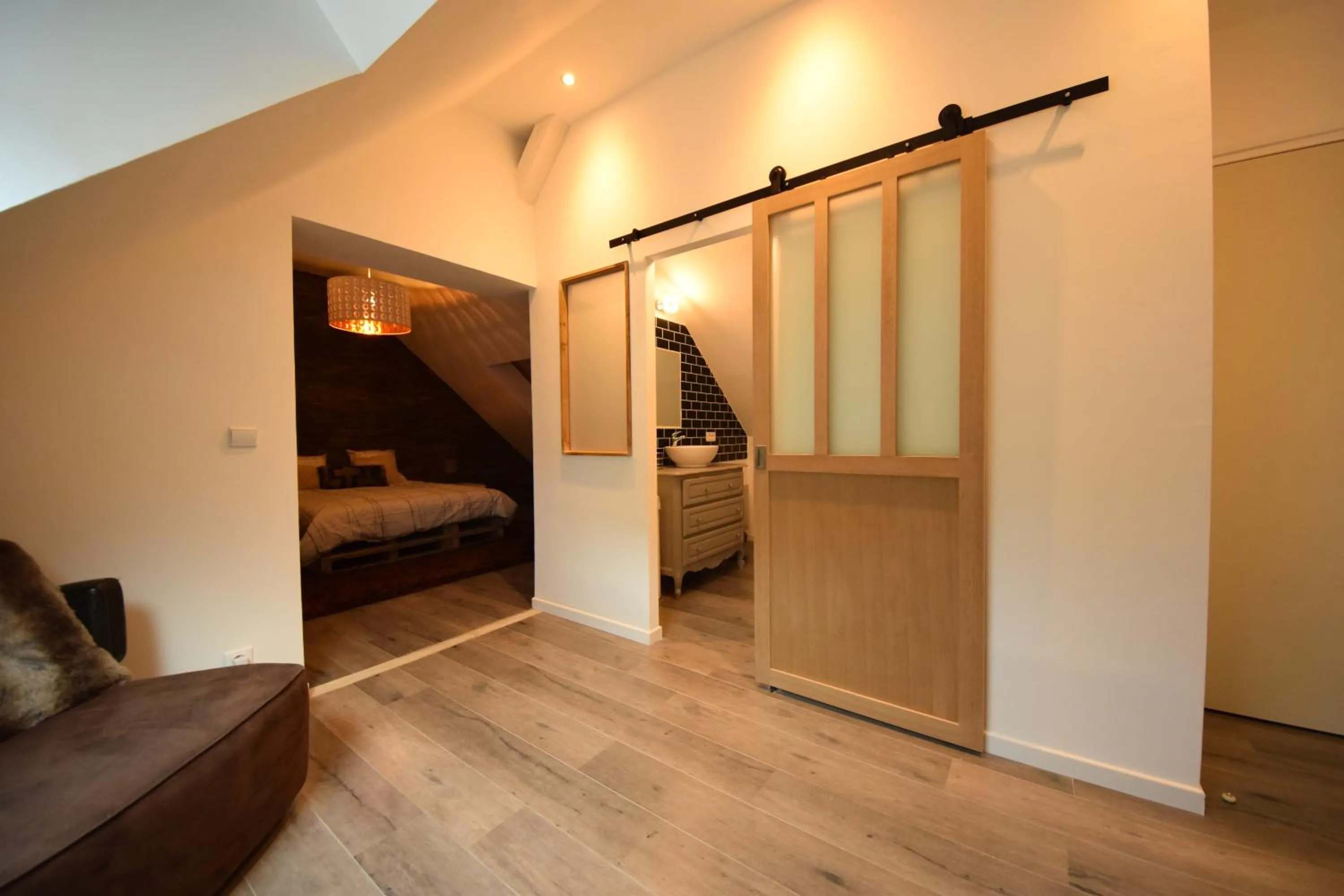 Bed in Chambres d'Hotes Lorengrain