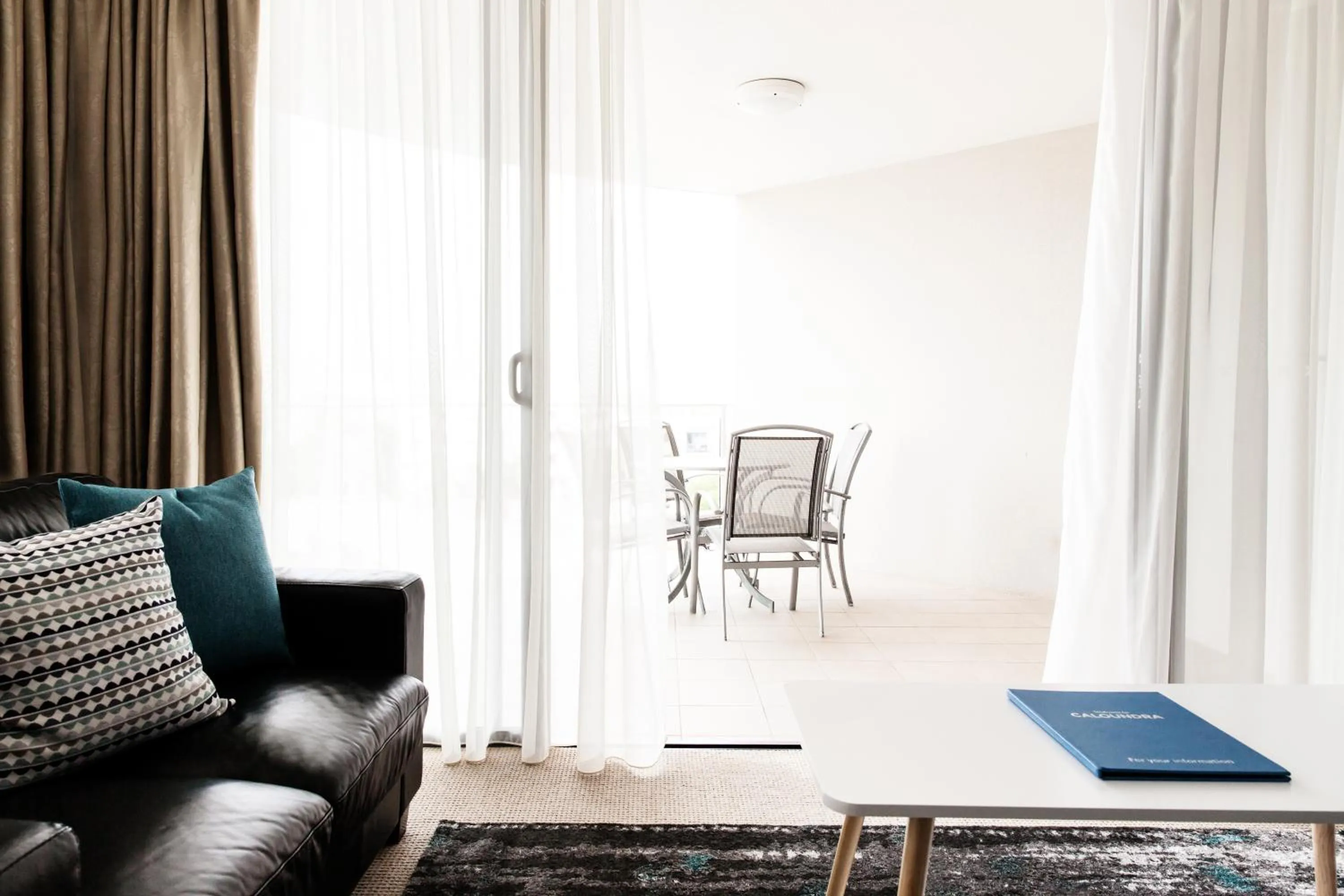 Living room in Ocean Views Resort Caloundra