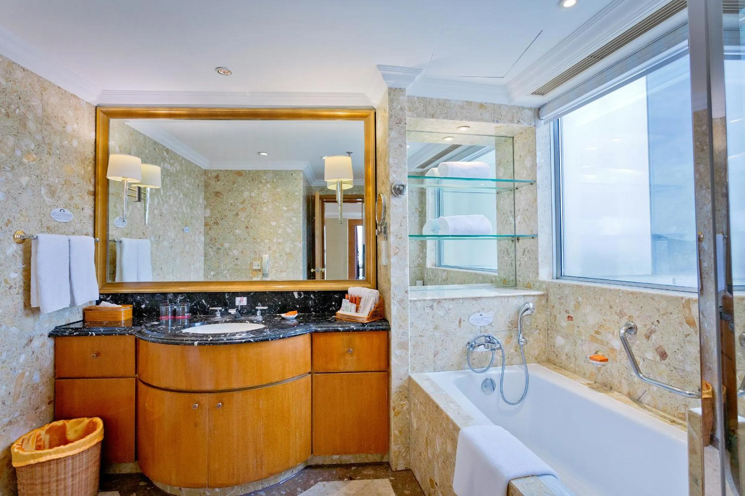 Bathroom in Crowne Plaza Qingdao by IHG