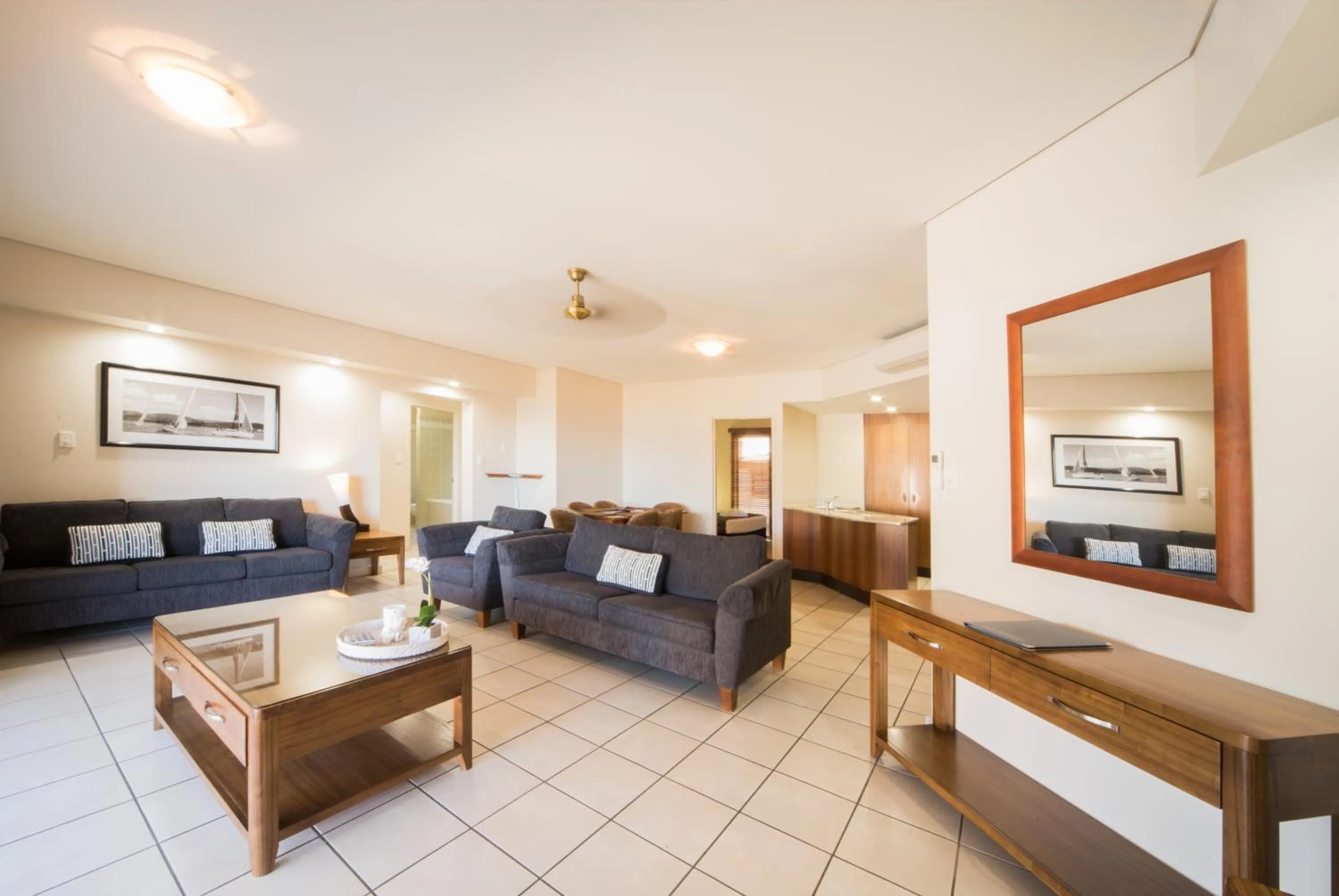 Living room in Portside Whitsunday Luxury Holiday Apartments
