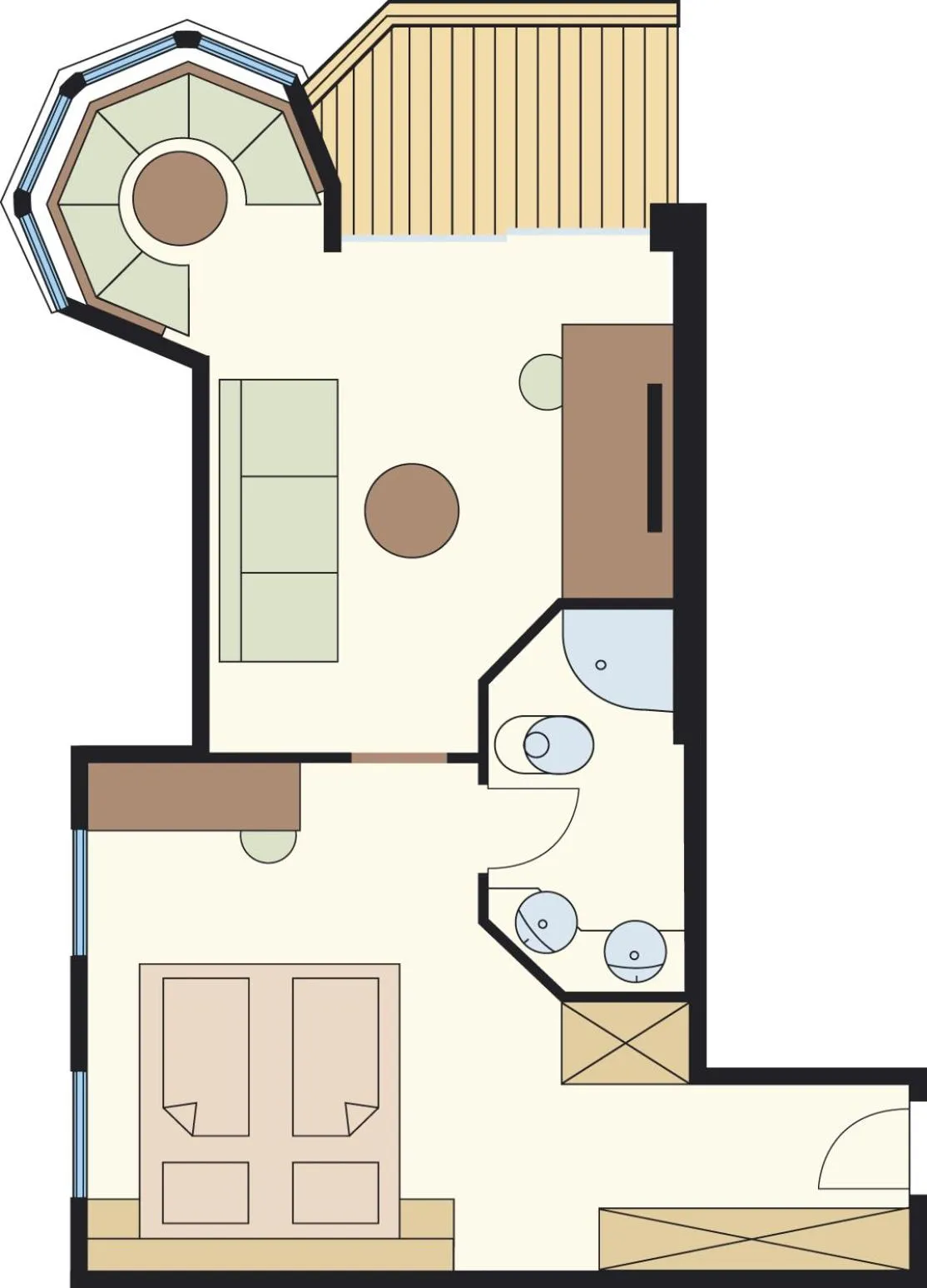 Photo of the whole room in Hotel Bergland