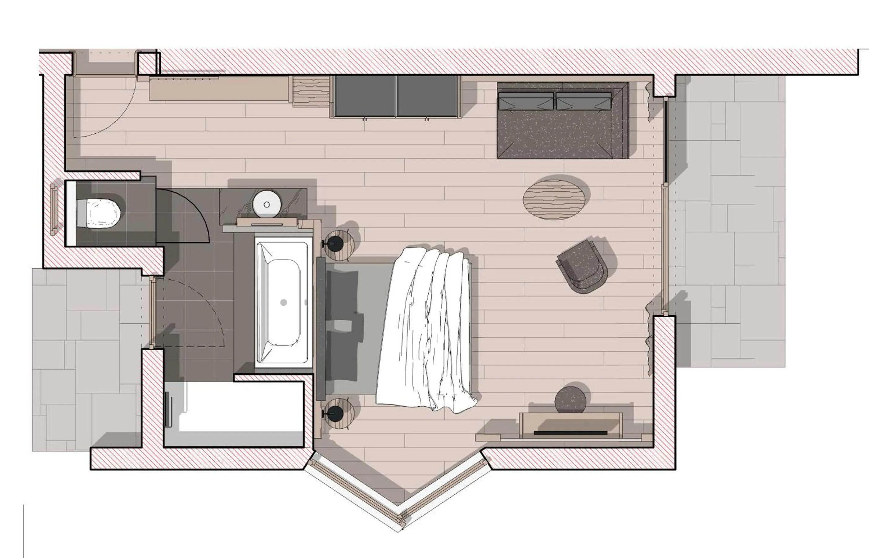 Photo of the whole room in Hotel Bergland