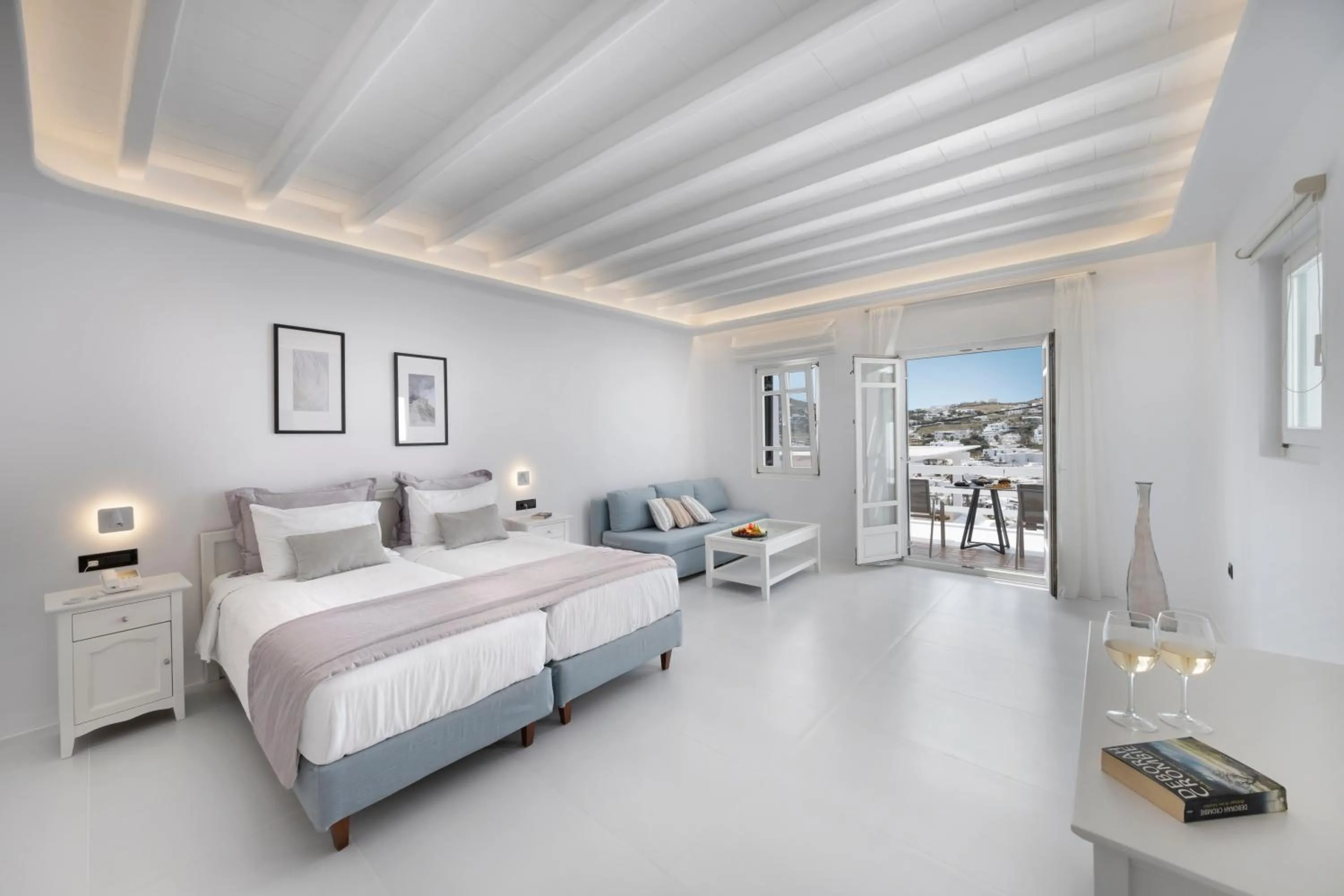 Bed in Deliades Hotel