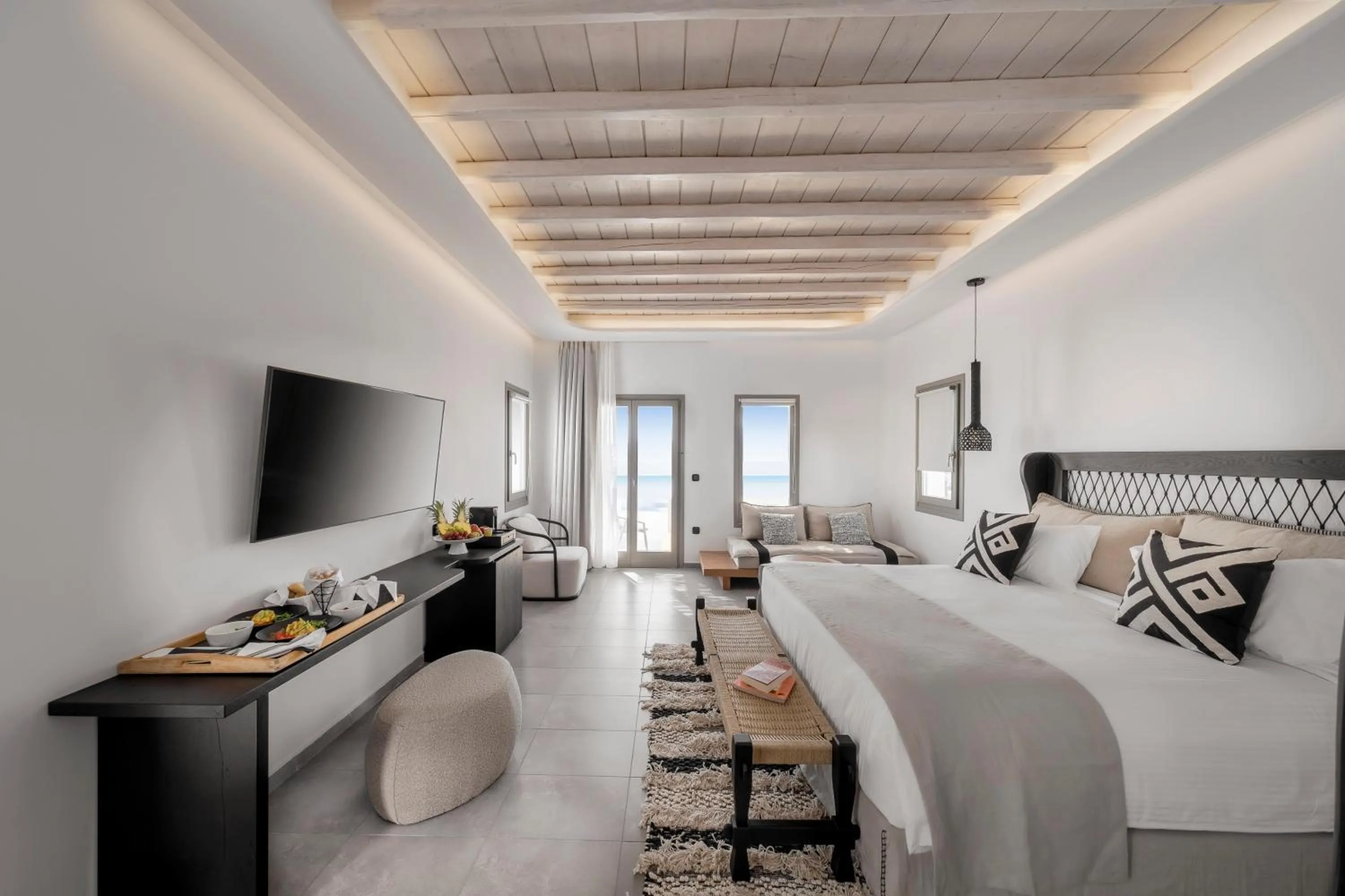 Bed in Deliades Hotel