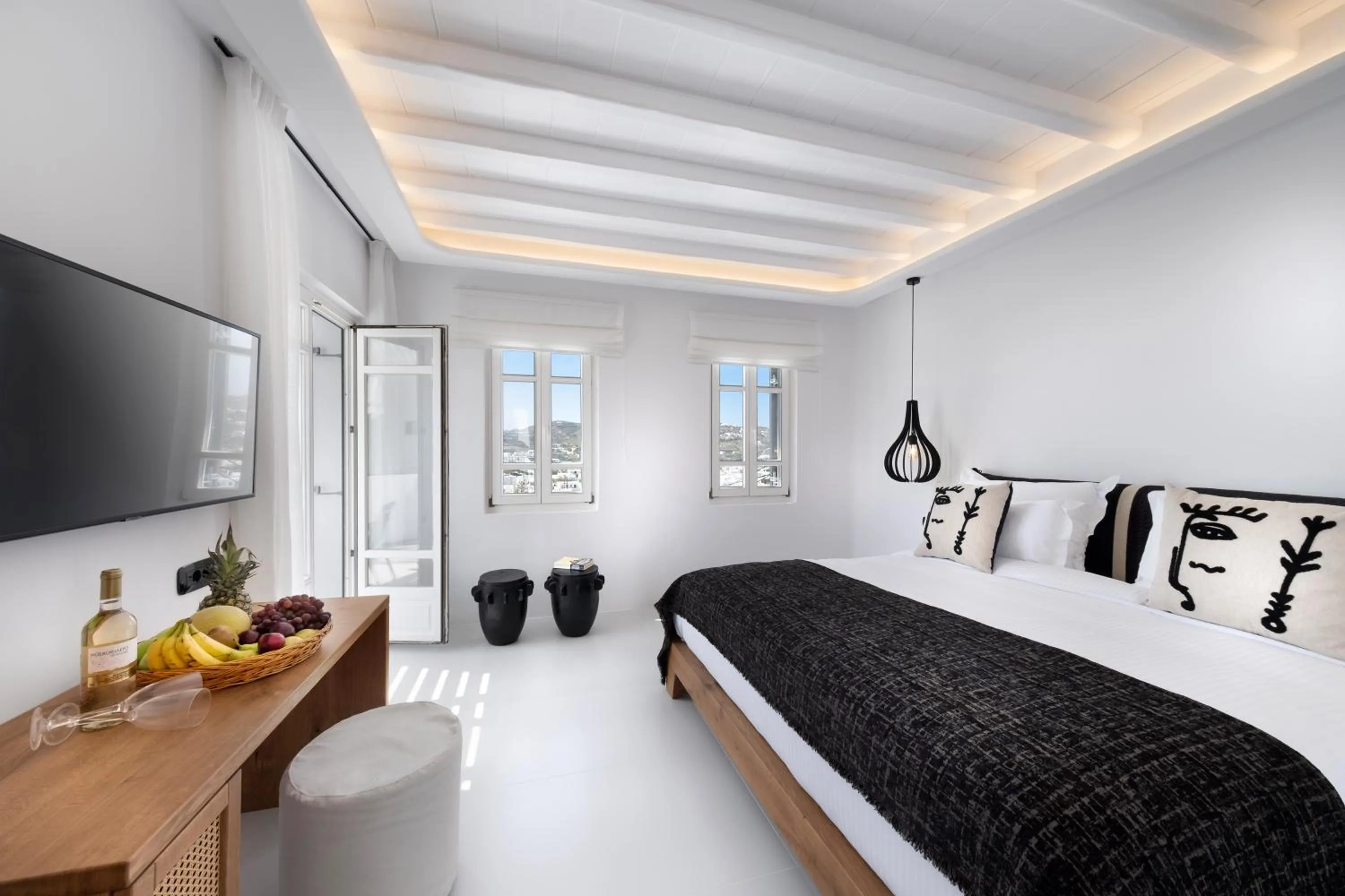 Bed in Deliades Hotel