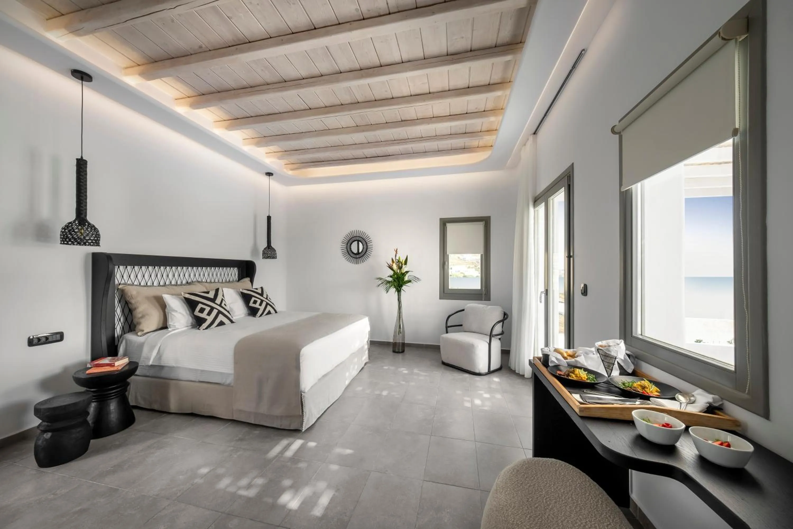 Bed in Deliades Hotel