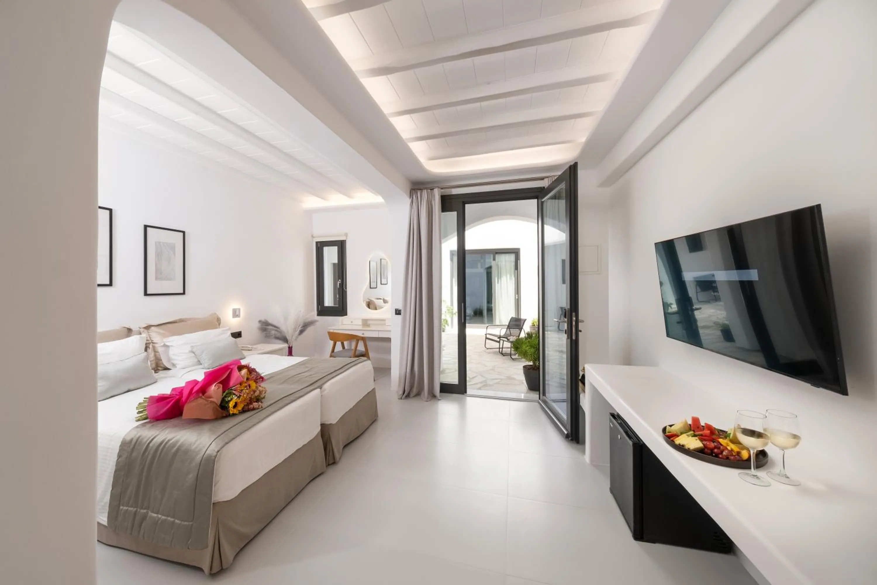 Bed in Deliades Hotel