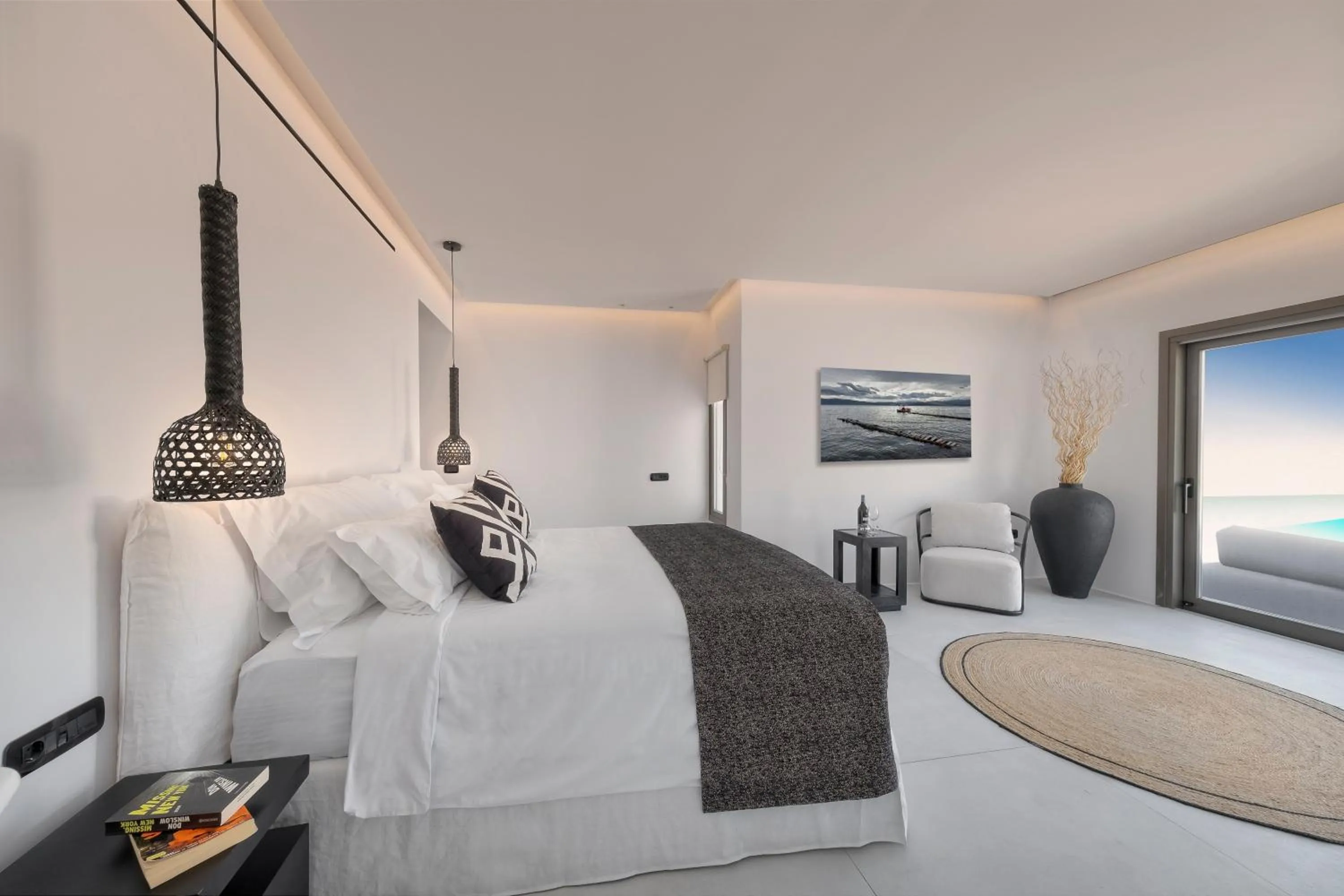 Bed in Deliades Hotel