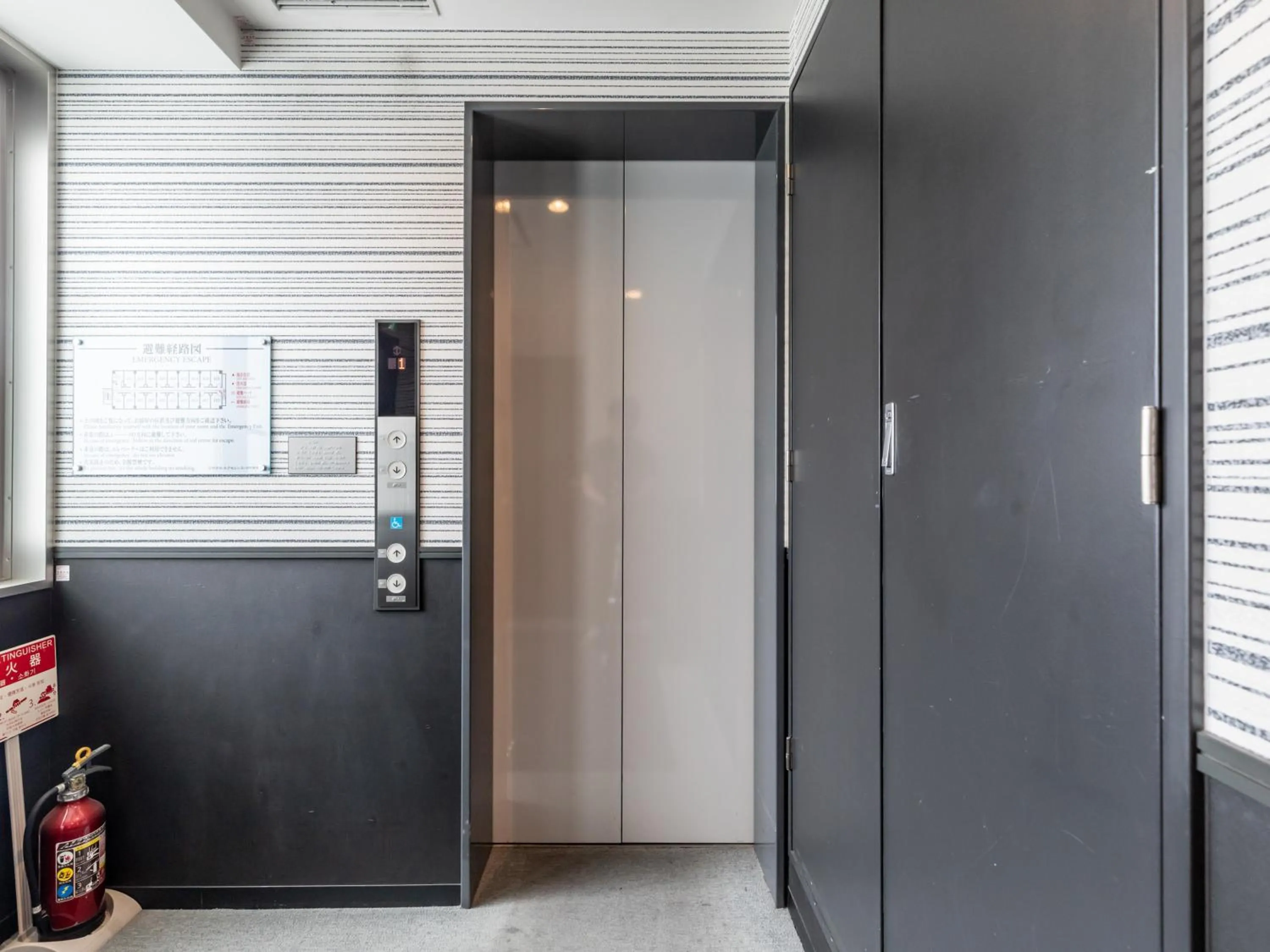 elevator in Hotel Excellence Enmachi Ekimae