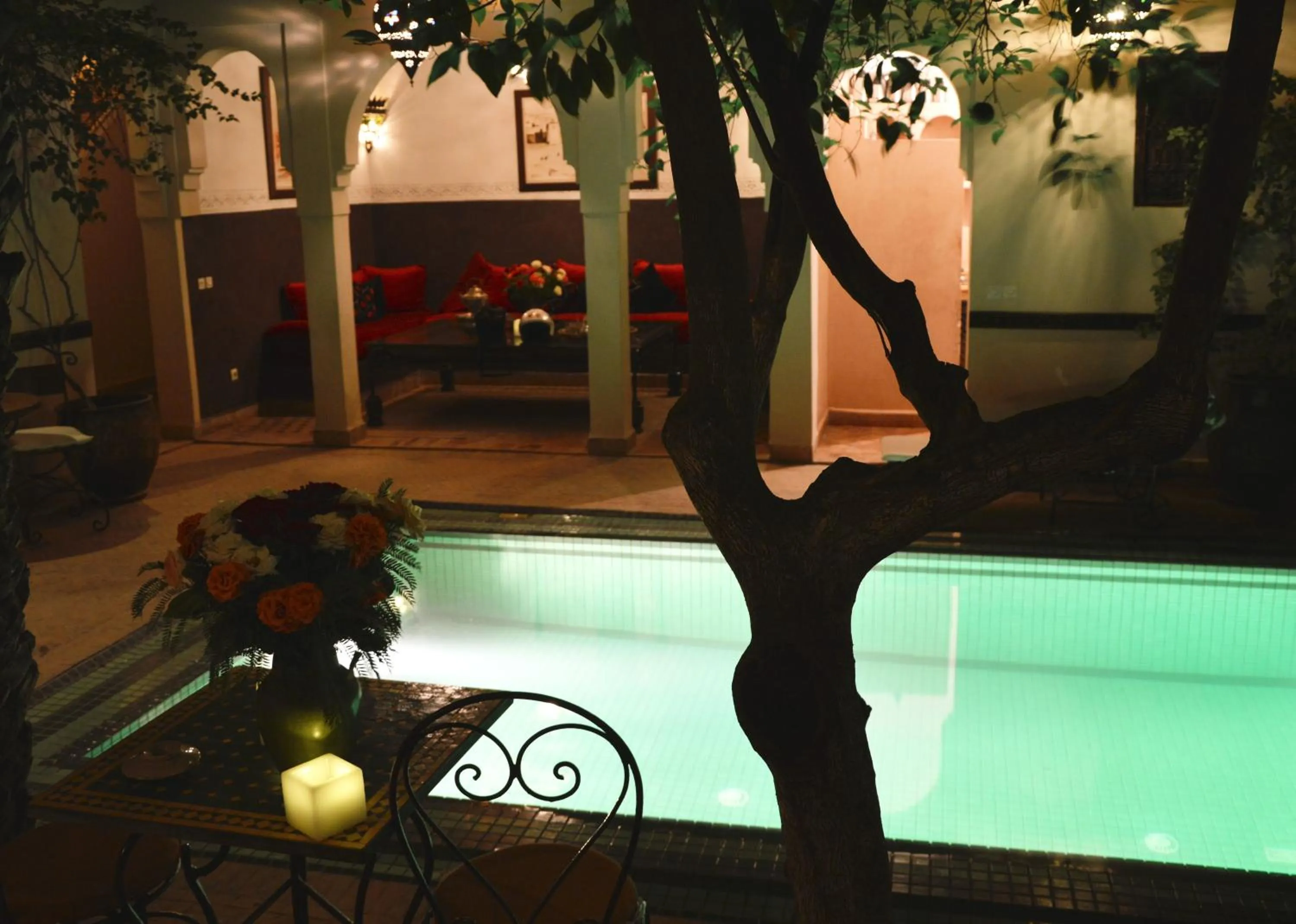 Pool view in Riad Palmier