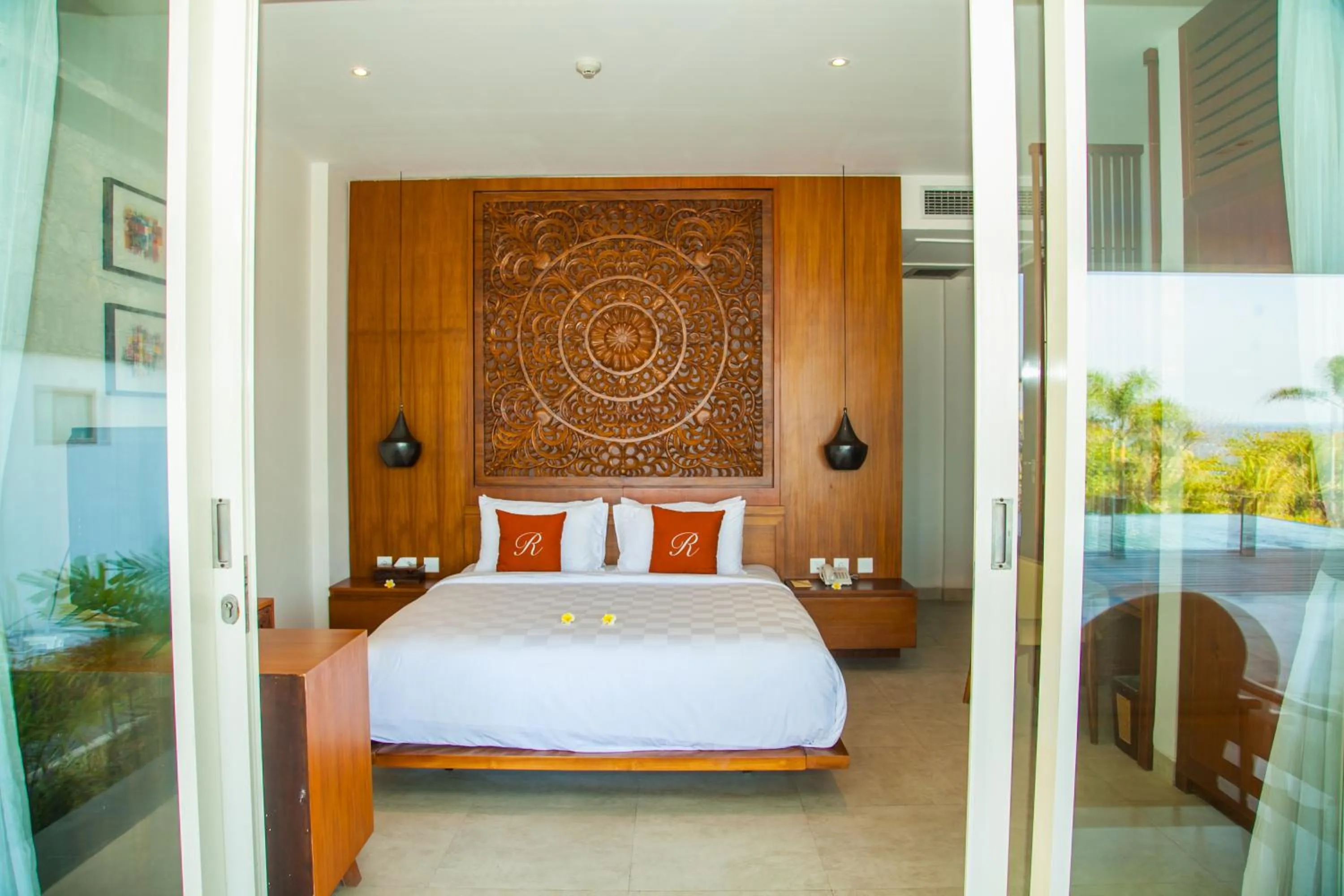 Bedroom, Bed in Rajavilla Lombok Resort - Seaside Serenity