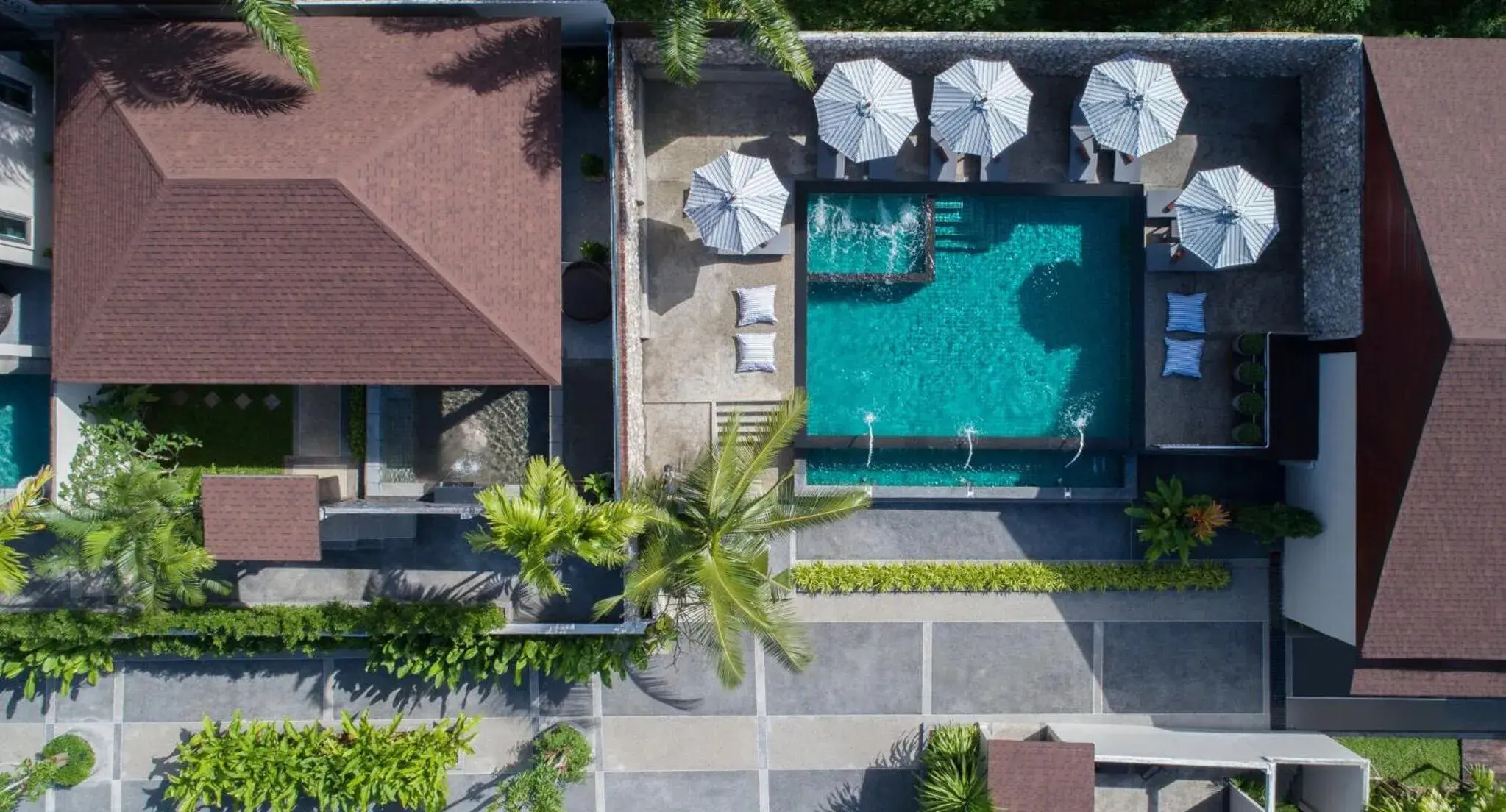 Bird's eye view in De Malee Pool Villas - SHA Extra Plus Bird's eye view in De Malee Pool Villas - SHA Extra Plus