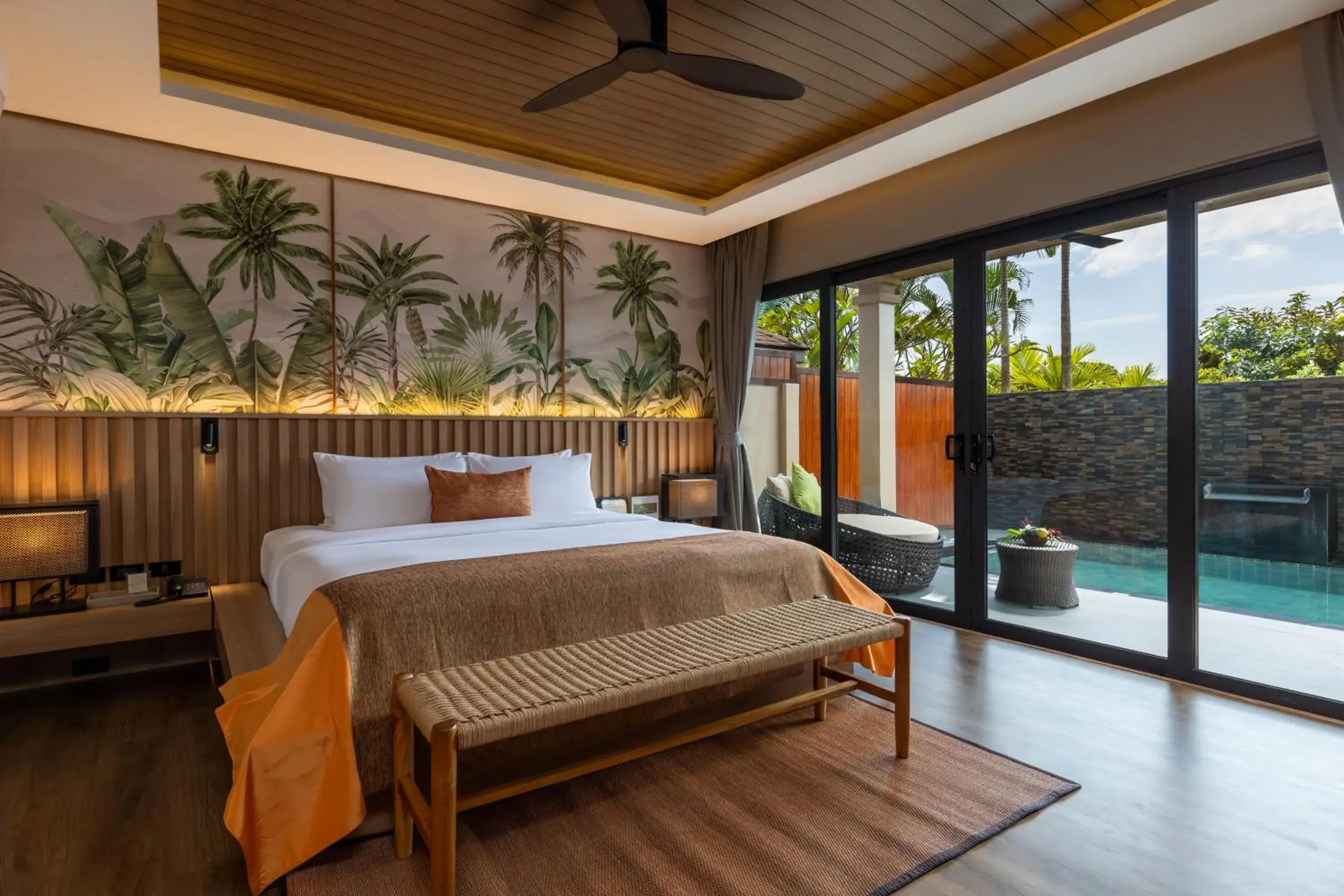Bed in De Malee Pool Villas - SHA Extra Plus Bed in De Malee Pool Villas - SHA Extra Plus