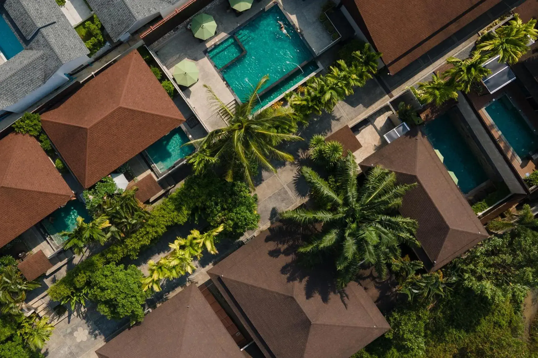 Bird's eye view in De Malee Pool Villas - SHA Extra Plus Bird's eye view in De Malee Pool Villas - SHA Extra Plus