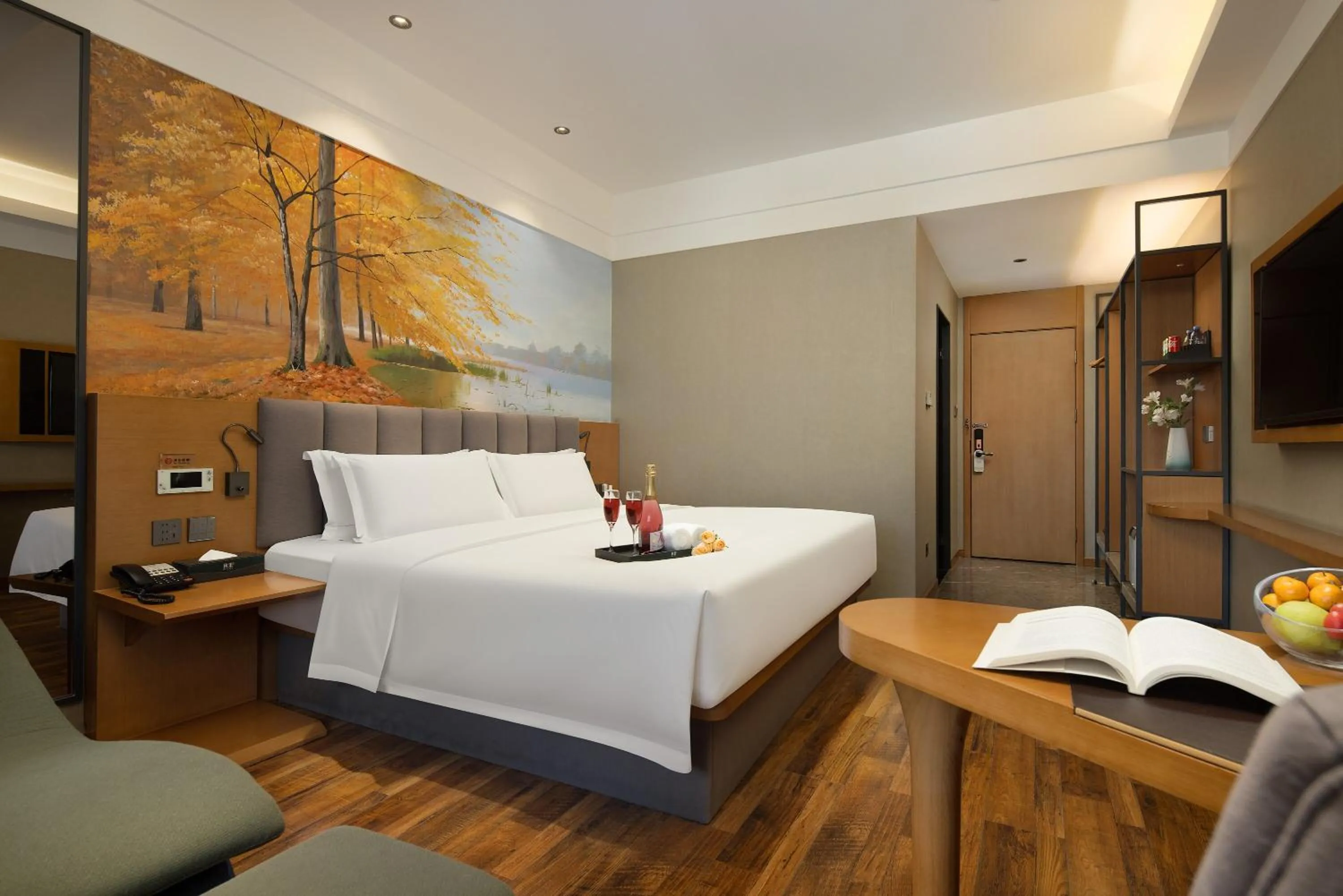 Bed in True Go Hotel Beijing New International Exhibition Center Capital Airport