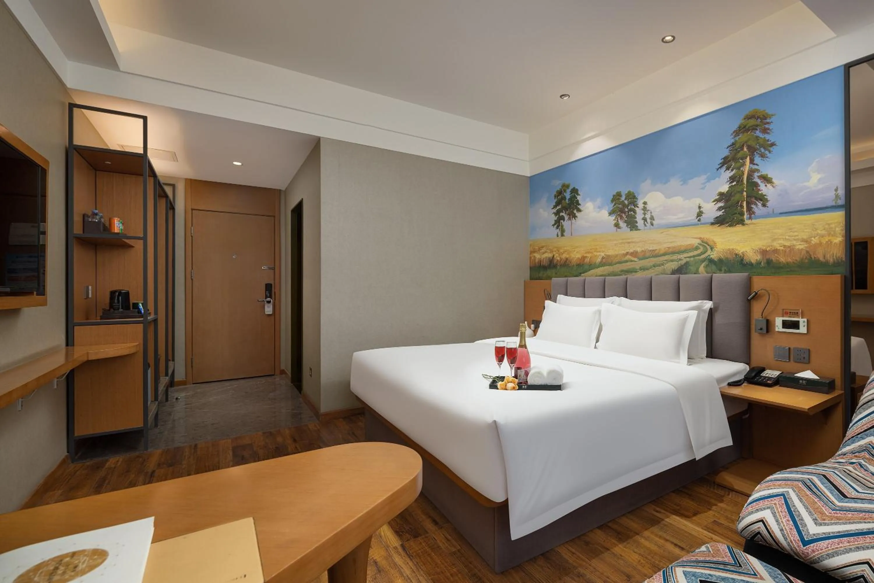 Bed in True Go Hotel Beijing New International Exhibition Center Capital Airport