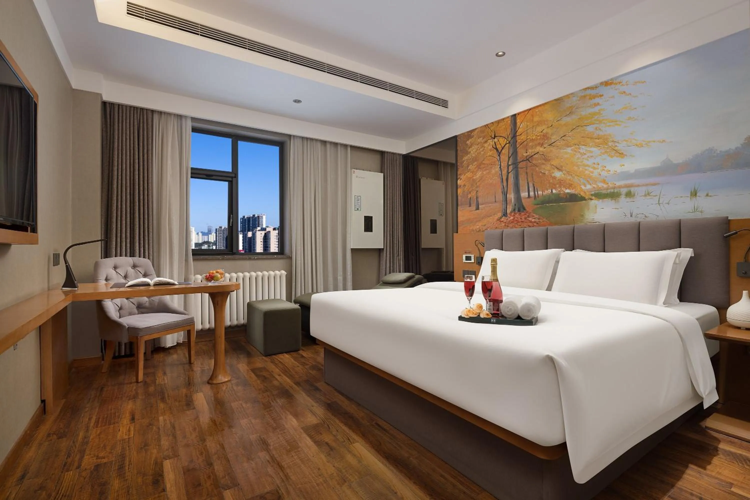 Bed in True Go Hotel Beijing New International Exhibition Center Capital Airport