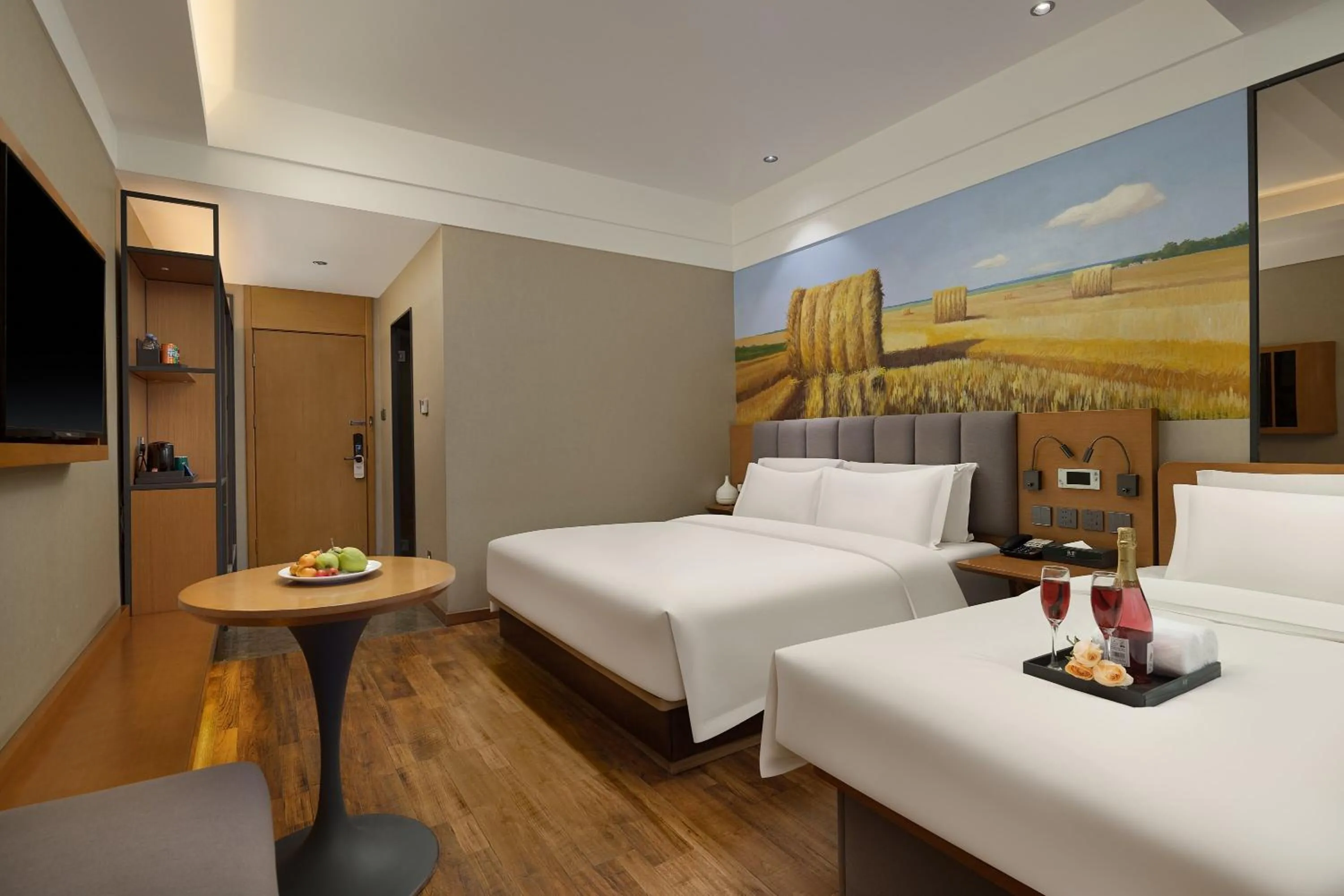 Bed in True Go Hotel Beijing New International Exhibition Center Capital Airport