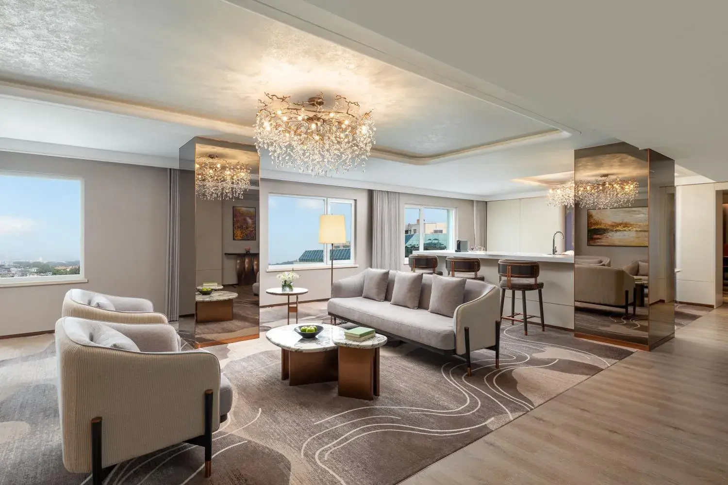 Living room in Sunworld Dynasty Hotel Beijing Wangfujing Living room in Sunworld Dynasty Hotel Beijing Wangfujing