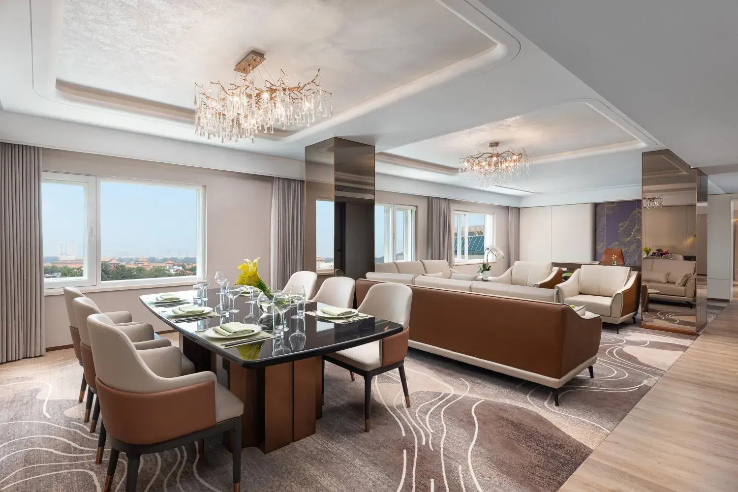 Living room in Sunworld Dynasty Hotel Beijing Wangfujing Living room in Sunworld Dynasty Hotel Beijing Wangfujing