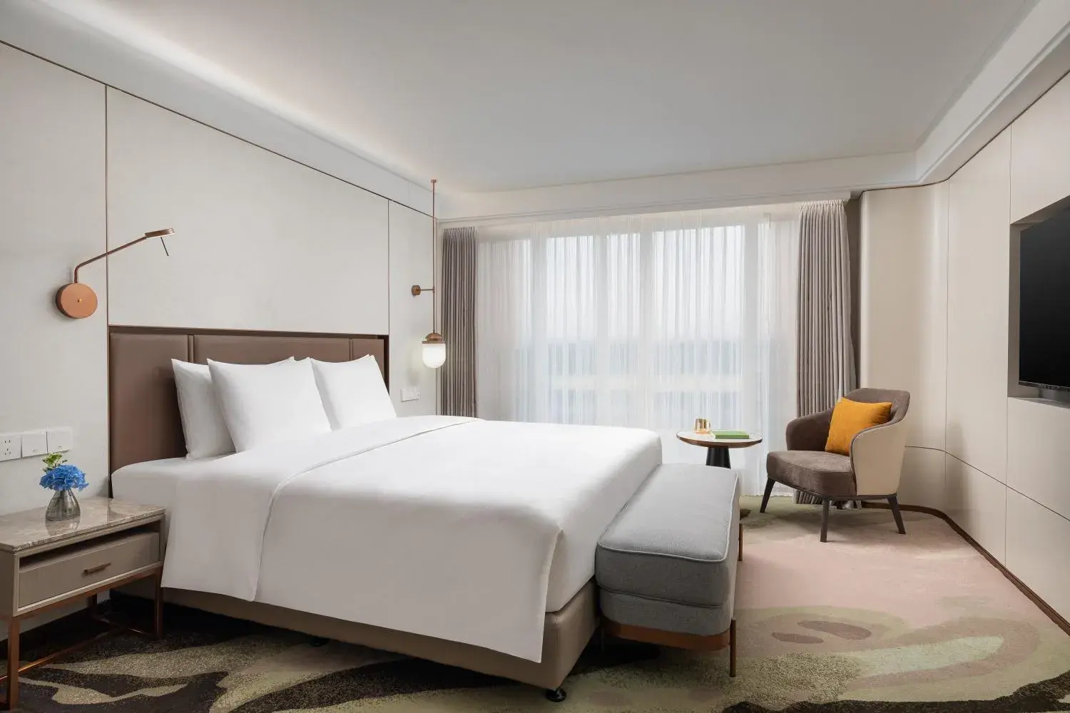 Bedroom, Bed in Sunworld Dynasty Hotel Beijing Wangfujing Bedroom, Bed in Sunworld Dynasty Hotel Beijing Wangfujing