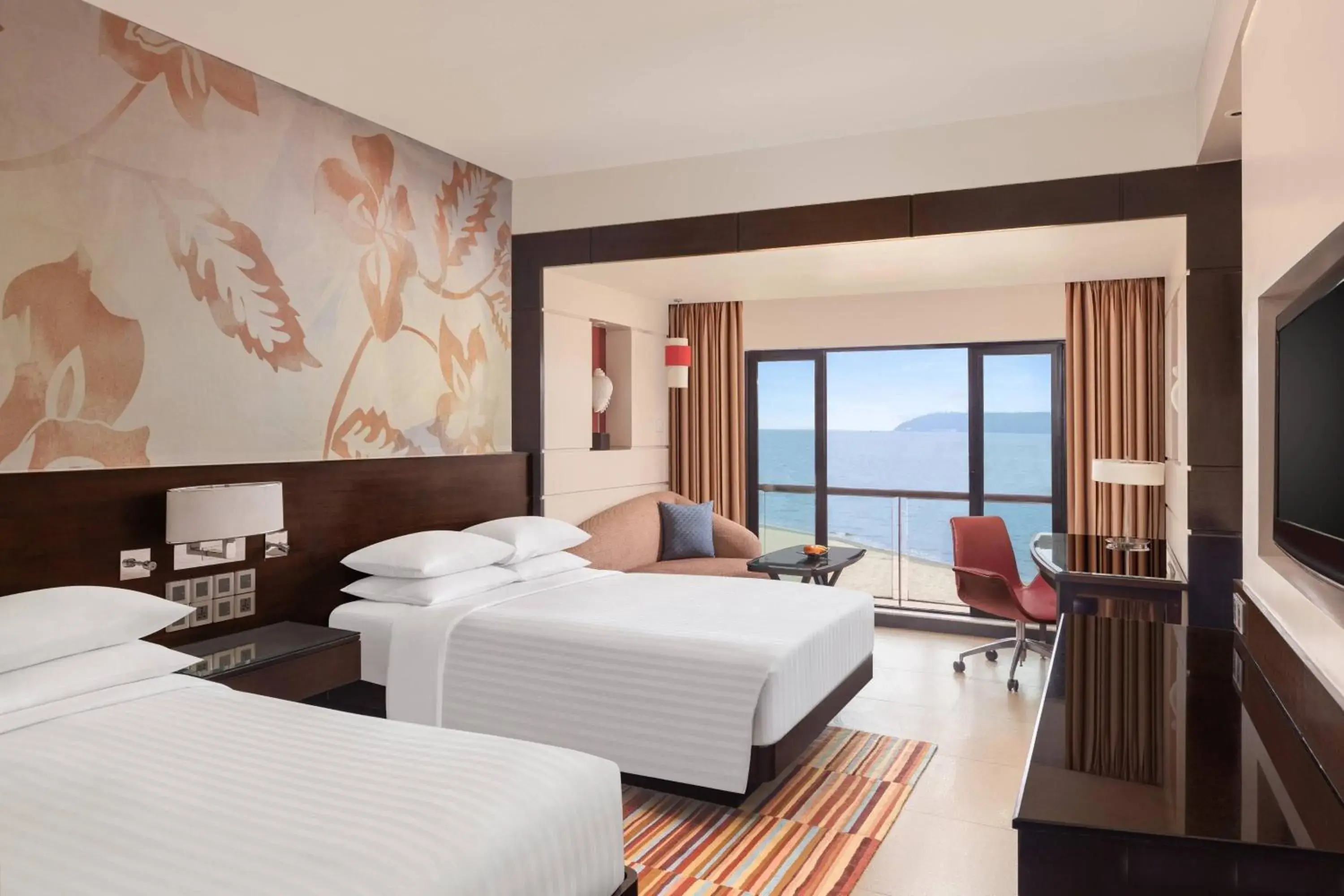 Queen Room with Two Queen Beds and Bay View in Goa Marriott Resort & Spa Queen Room with Two Queen Beds and Bay View in Goa Marriott Resort & Spa